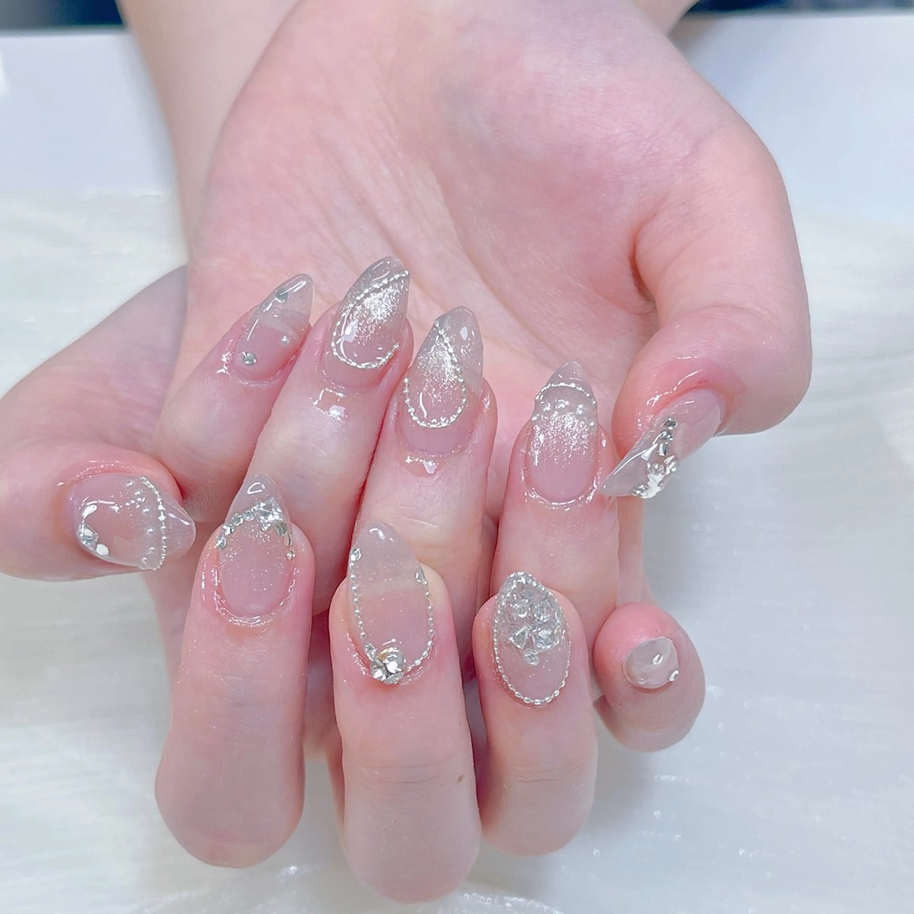 ネイル candy nail 韓国風ワンホンネイルのネイルデザイン
