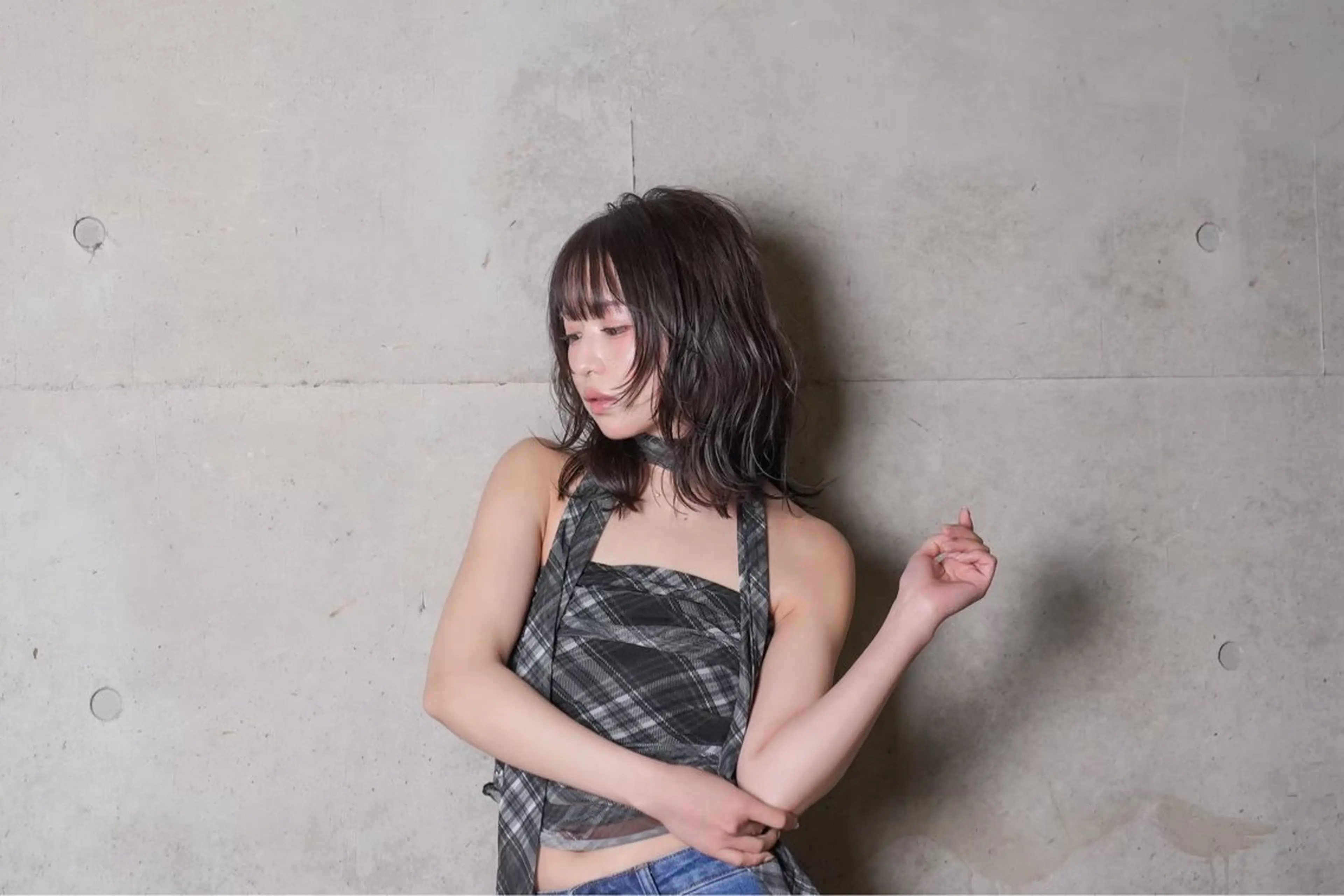 ミディアム 【ili 梅田】 🐰清水 梨央🤍のヘアスタイル