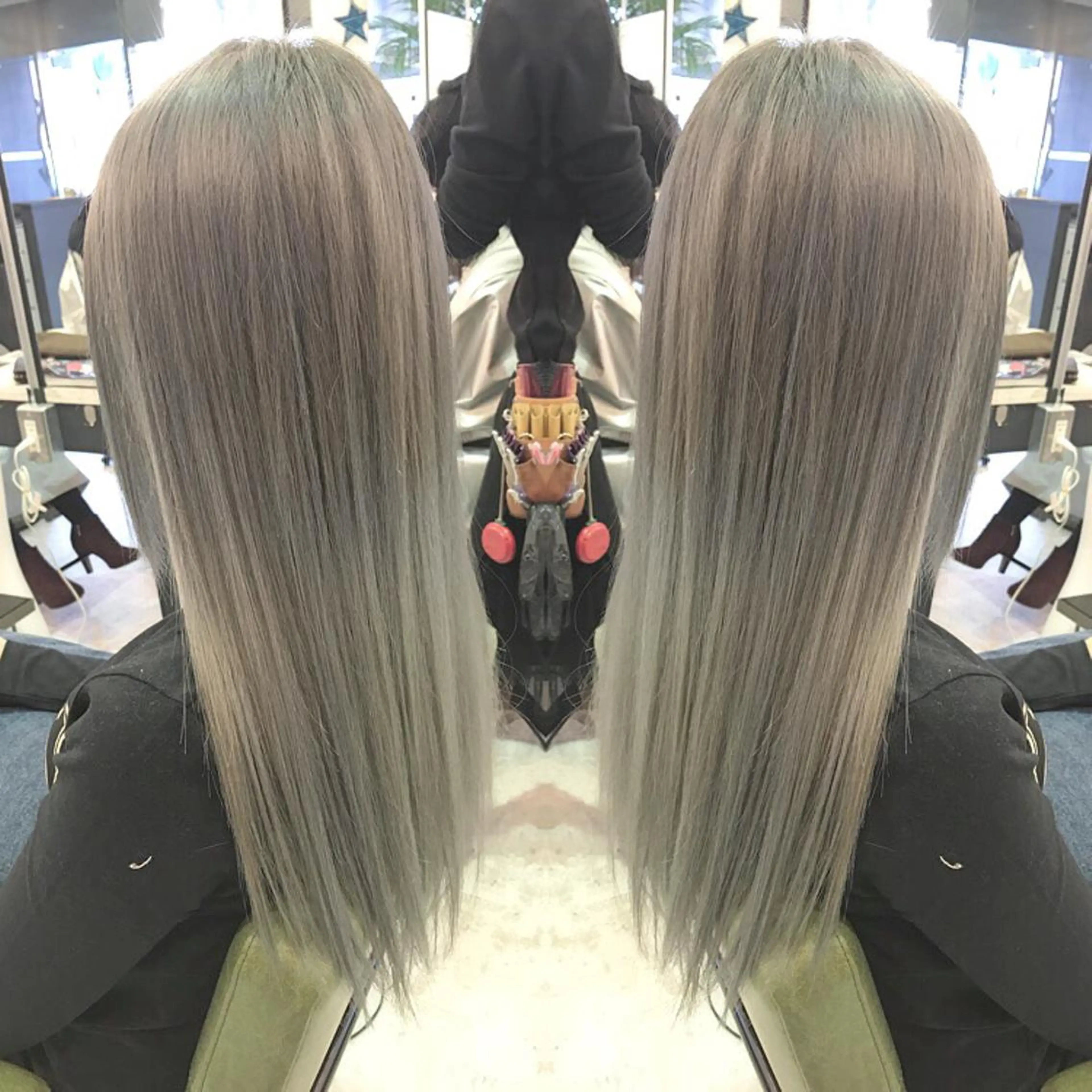 セミロング ロング カラー イルミナカラー 青木 茂樹⭐️ 透明感カラーのヘアスタイル