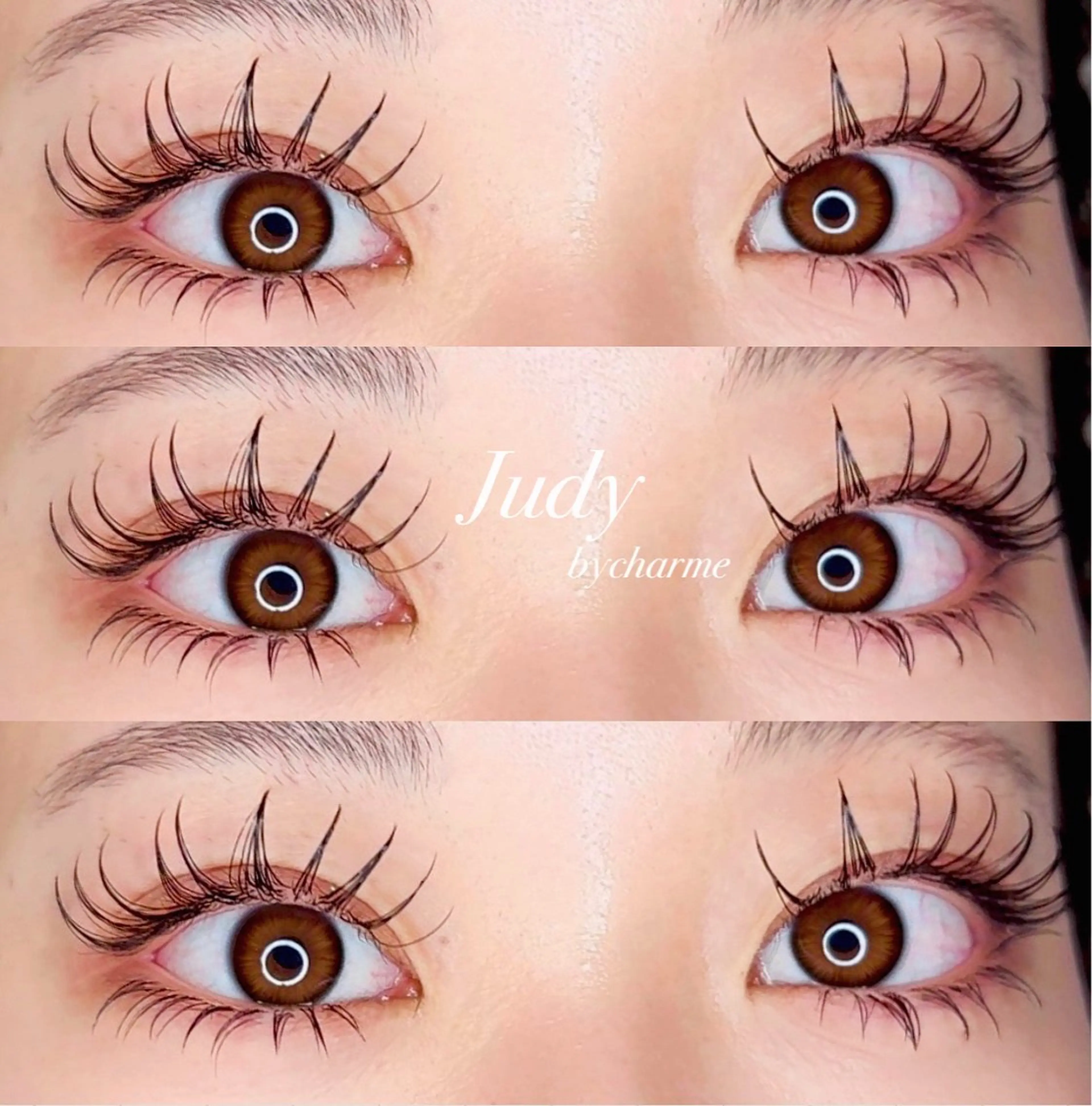 マツエク・マツパ 付け放題 フラットラッシュ パリジェンヌラッシュリフト アップワードラッシュ マツエク Judy by charmeのマツエク・マツパデザイン