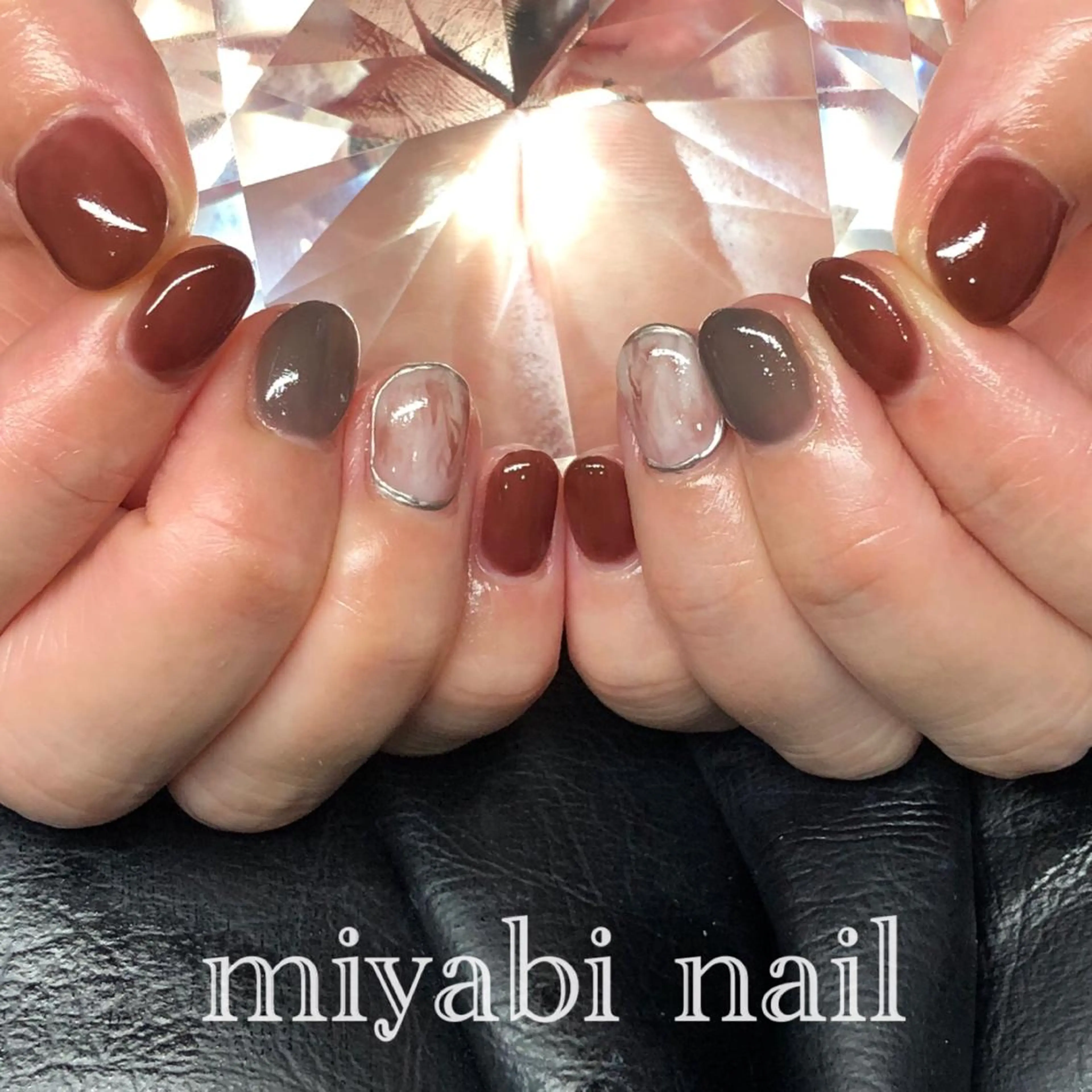 ネイル アートネイル ニュアンスネイル ハンドネイル miyabi nail 桂川駅近くのネイルデザイン
