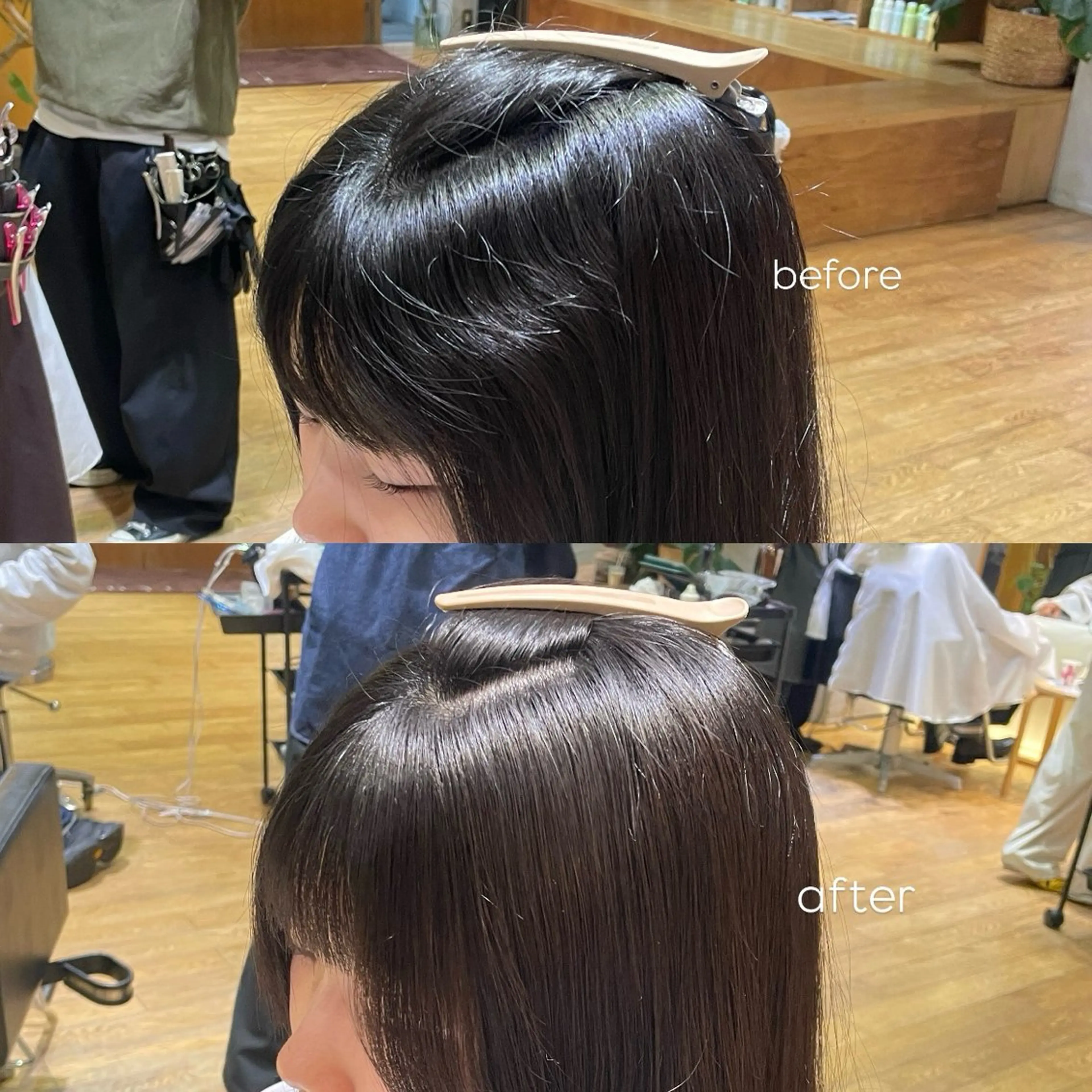 セミロング パーマ 縮毛矯正 パーマ 縮毛矯正 縮毛矯正/レイヤー 🌙児玉光瑠のヘアスタイル