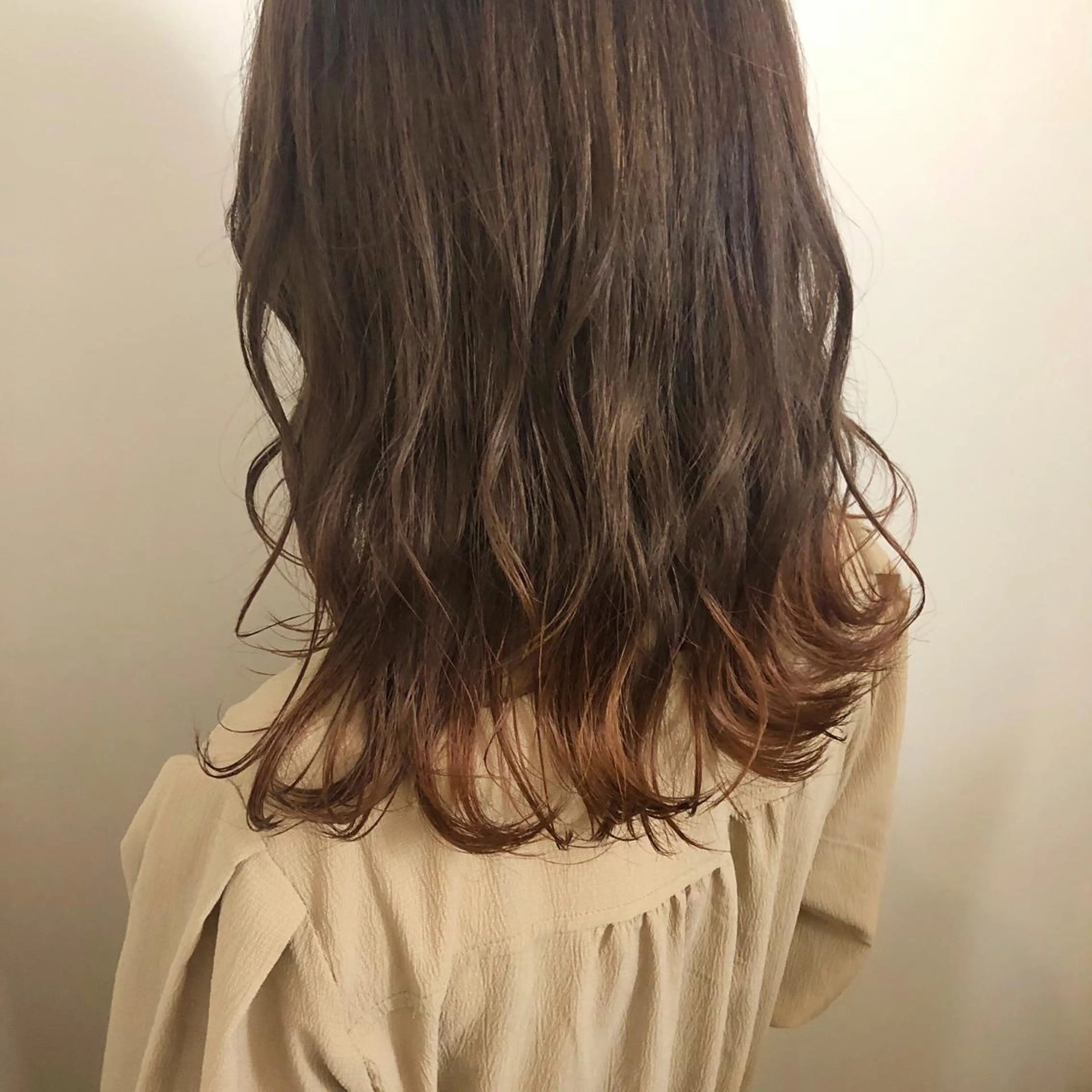 セミロング カラー オレンジ ボブレイヤー/ カラー診断/Amiのヘアスタイル