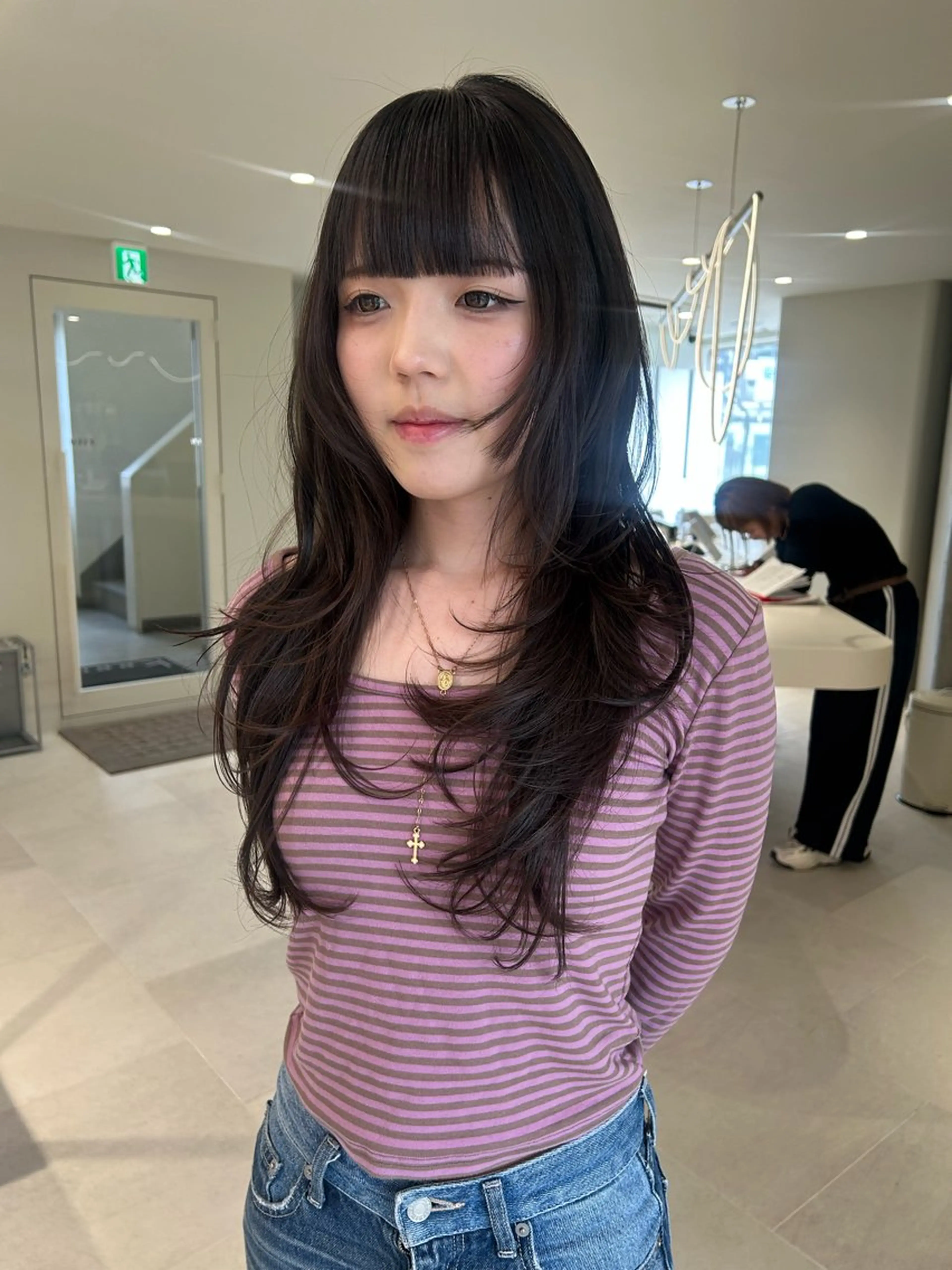 ロング カラー ハッシュカット レイヤーカット カット 海外レイヤー /NAGISAのヘアスタイル