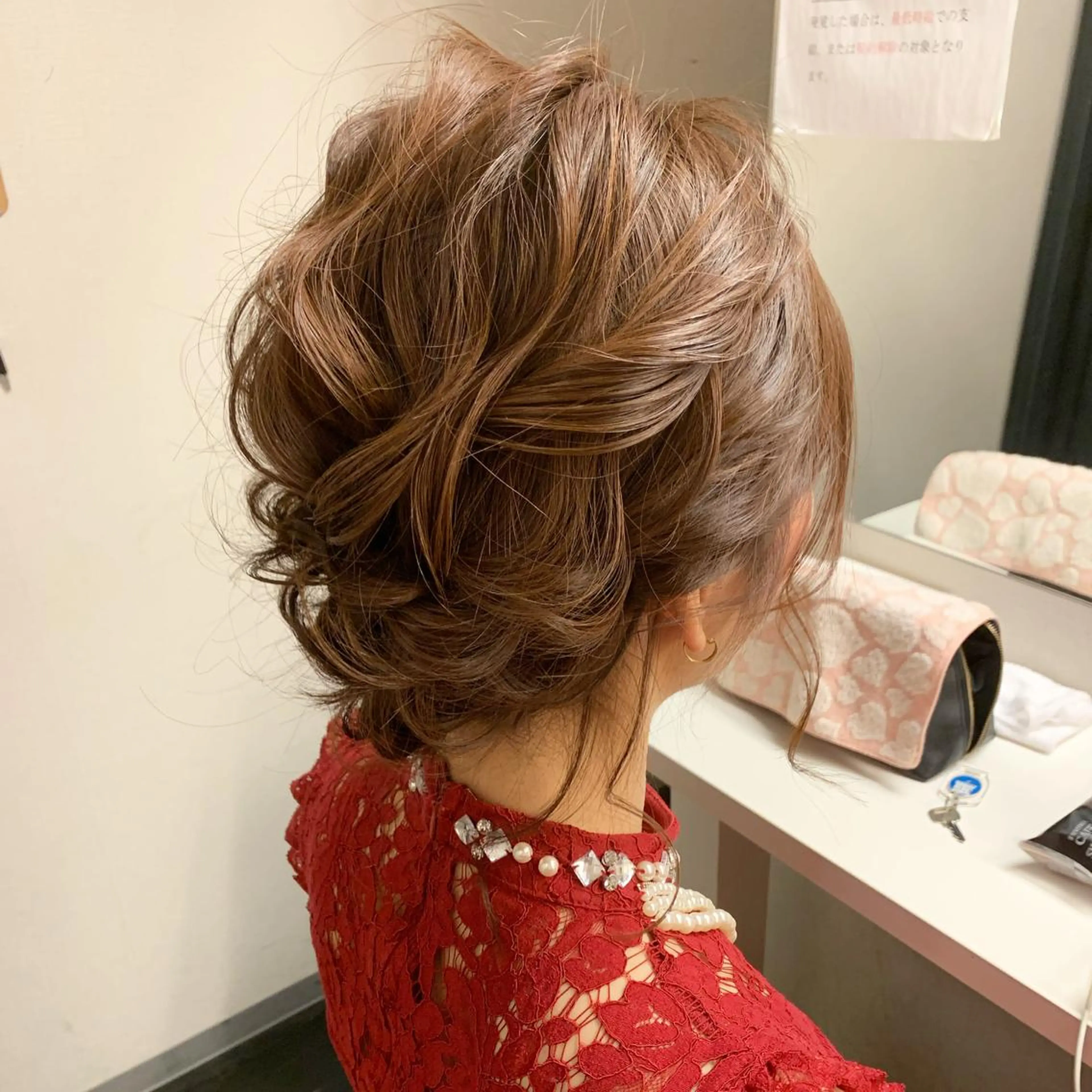 ミディアム カラー ヘアアレンジ ヘアセット Aloa透明感ヘア ♡kanami♡のヘアスタイル