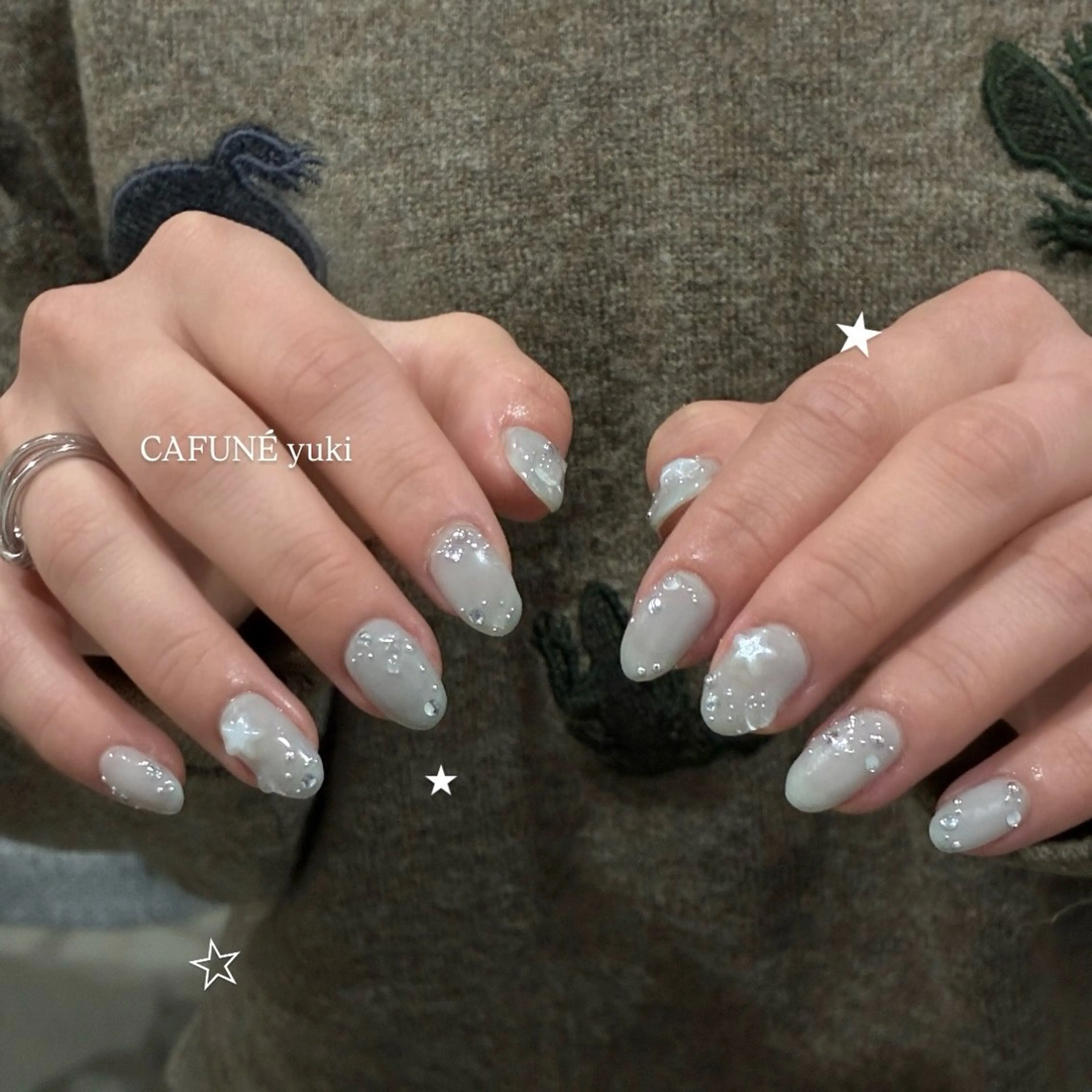 ネイル ハンドネイル 🎼CAFUNÉ_ TOKYO.•*¨のネイルデザイン
