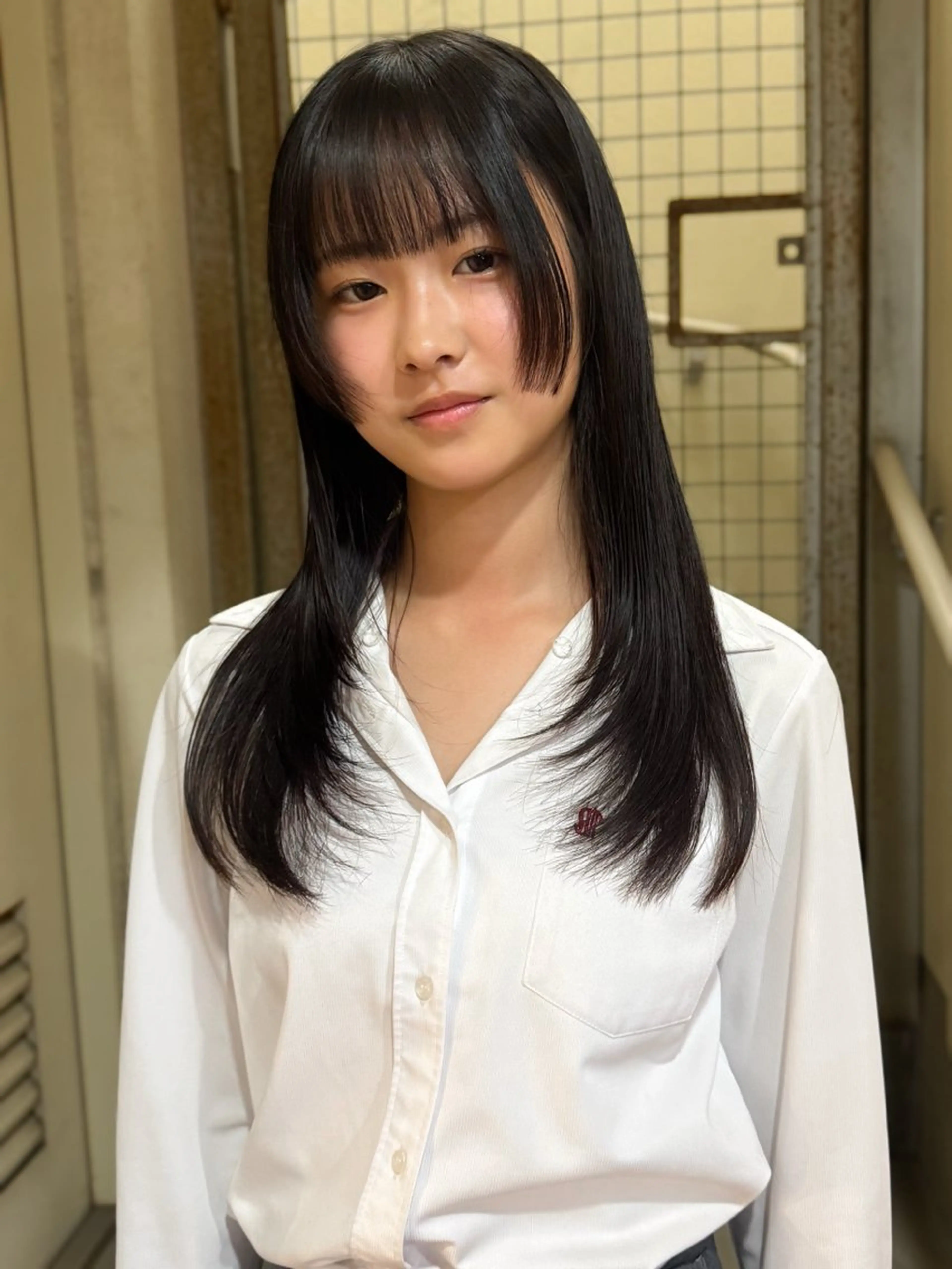 ロング カット 垢抜け/レイヤー/ ハイトーン/アスナのヘアスタイル