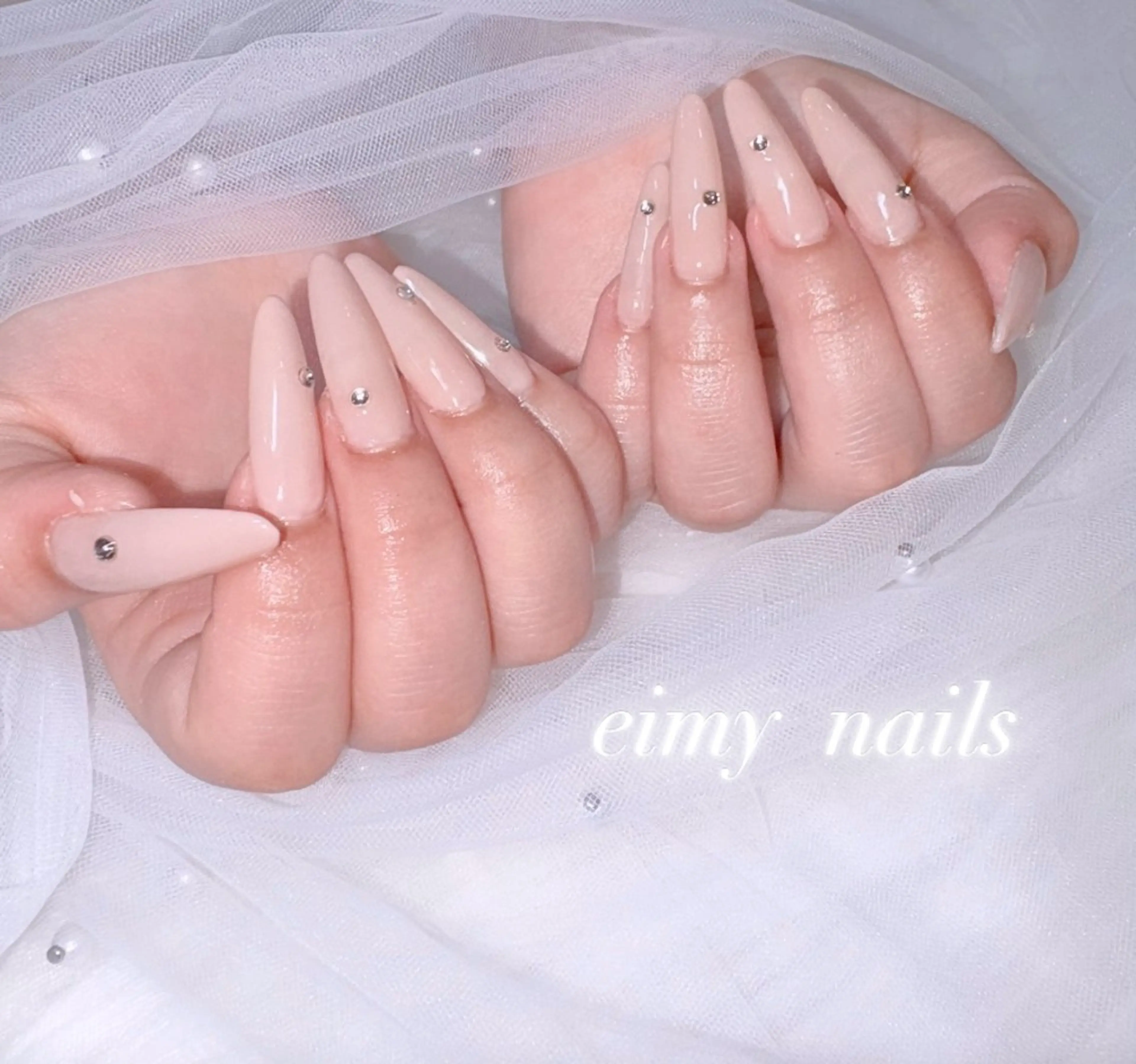 ネイル オフィスネイル ワンカラーネイル 春ネイル ネイルチップ ハンドネイル eimy nails♡のネイルデザイン