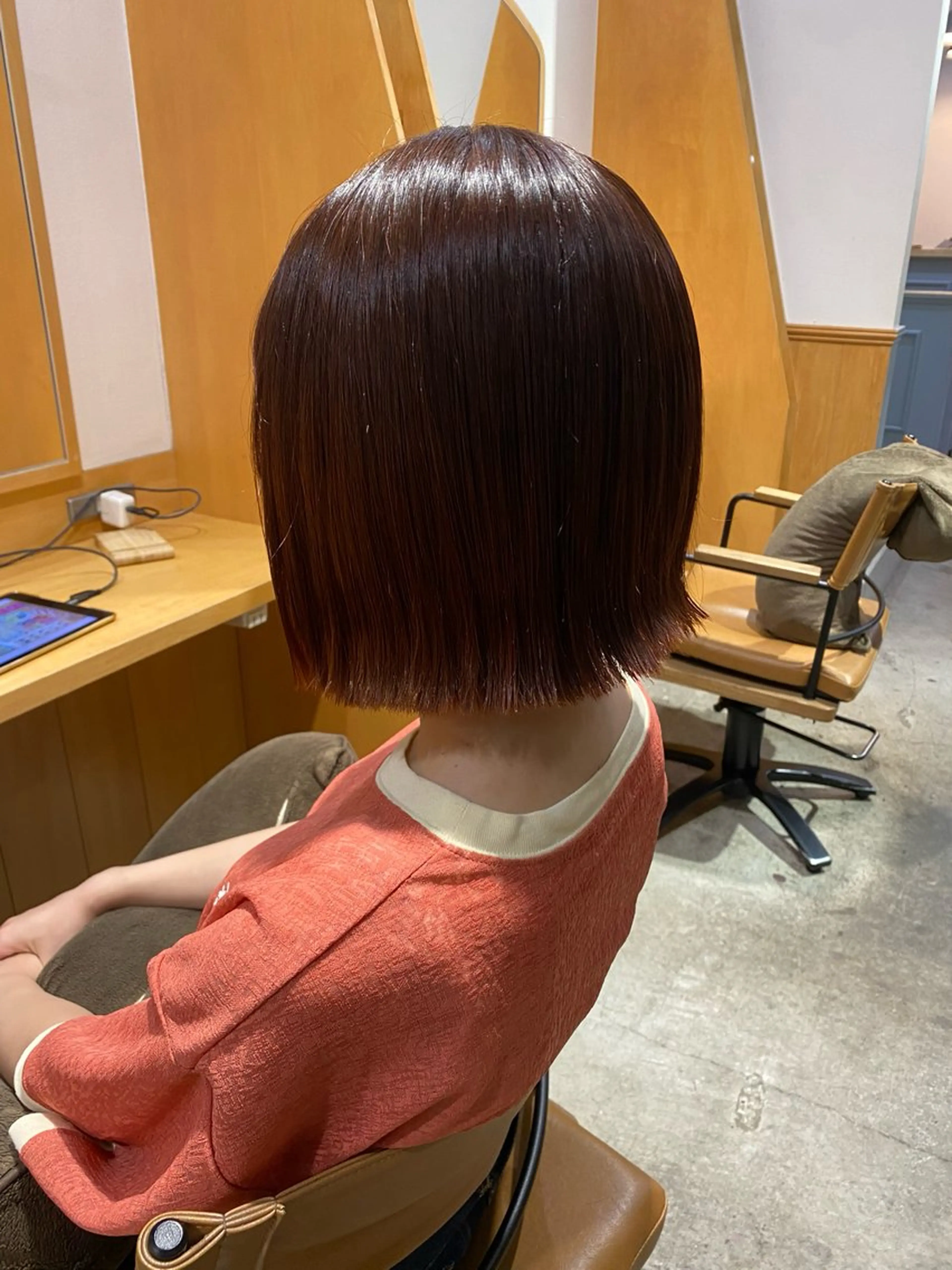 ショート ボブ 髪質改善 外ハネヘア 縮毛矯正 トリートメント カット 縮毛矯正 トリートメント GINZARay2 風本朱里🐥のヘアスタイル