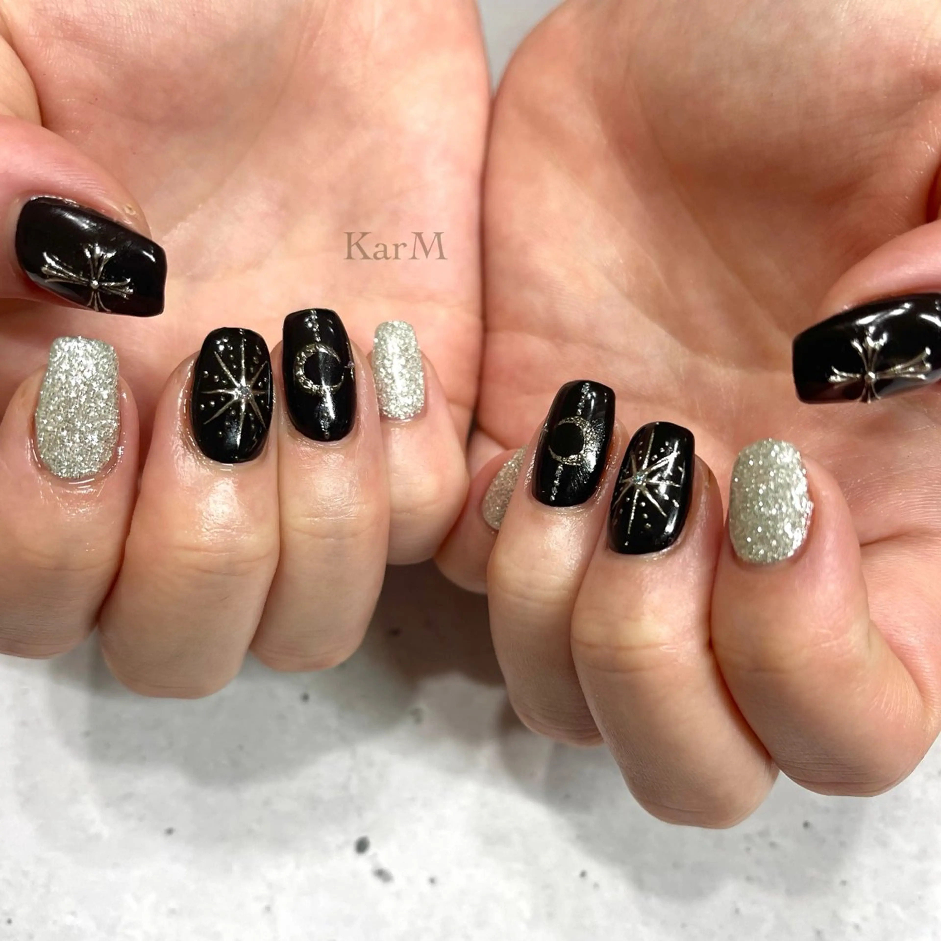 ネイル アートネイル オーロラネイル チークネイル フラッシュネイル フレンチネイル ハンドネイル ogino karinのネイルデザイン