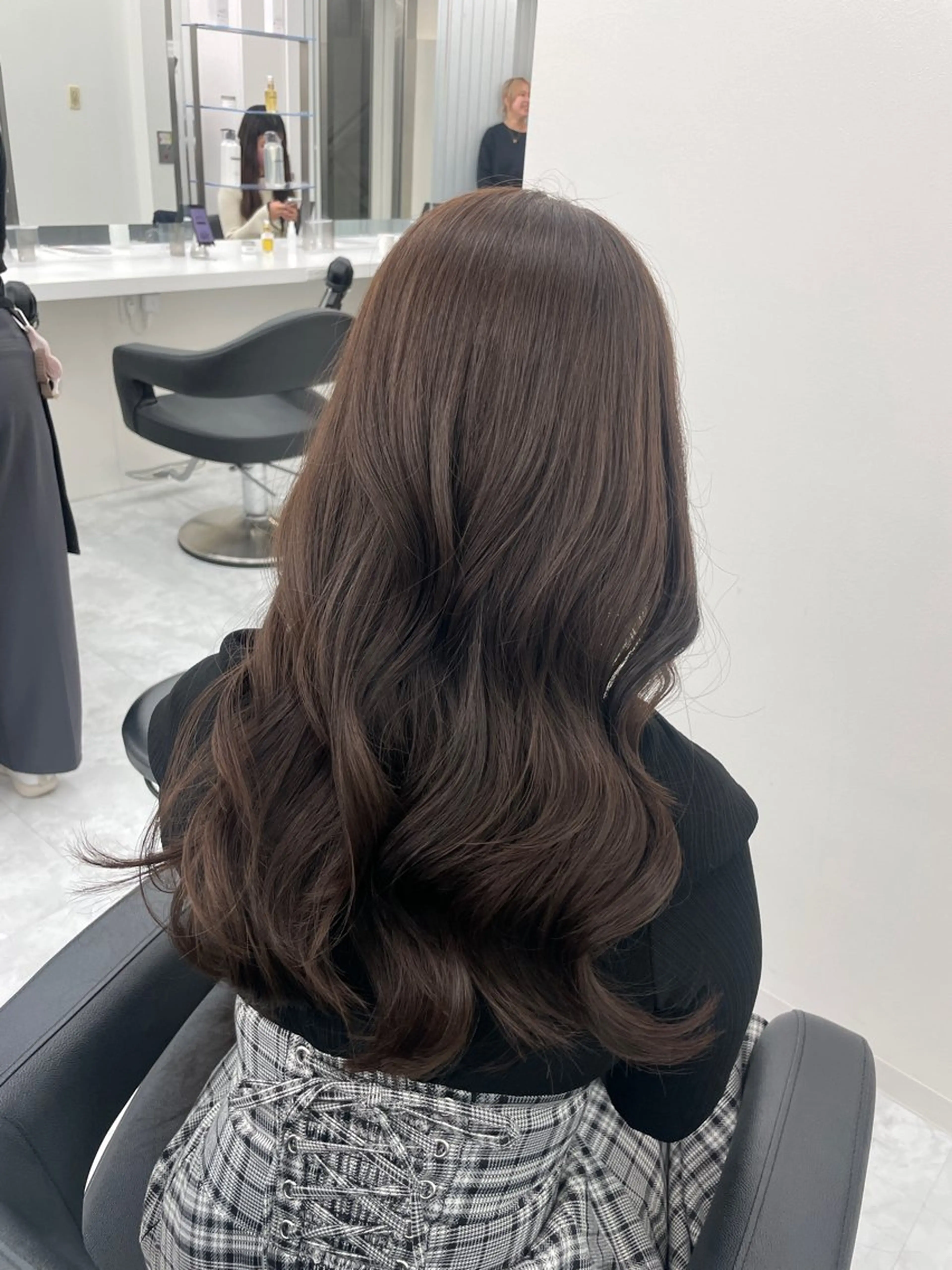 セミロング カット ヘアカラー トリートメント MOE 福岡韓国ヘア✧︎のヘアスタイル