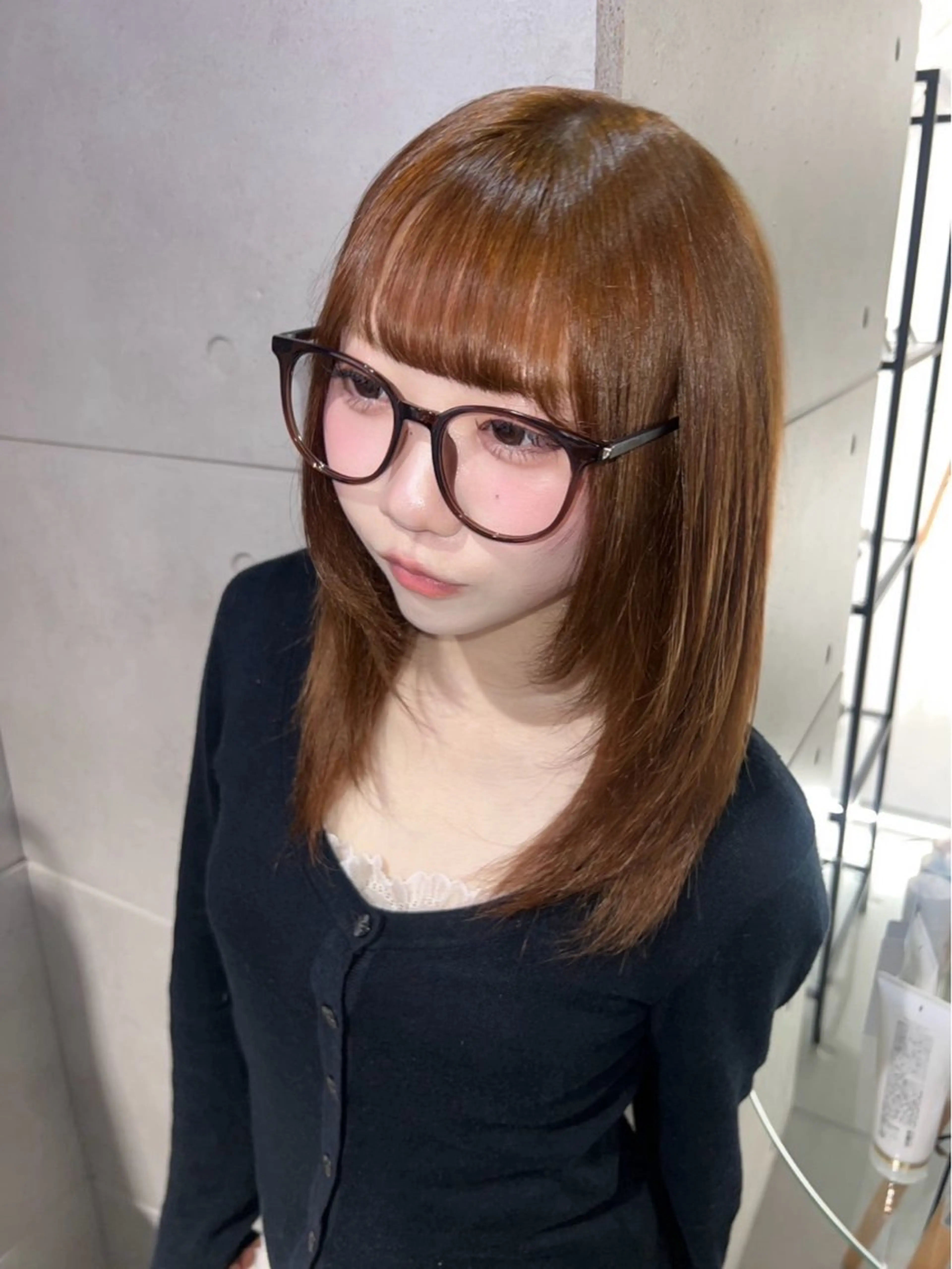 ミディアム カット ヘアカラー AIRA/ブリーチ ‪/透明感カラーのヘアスタイル