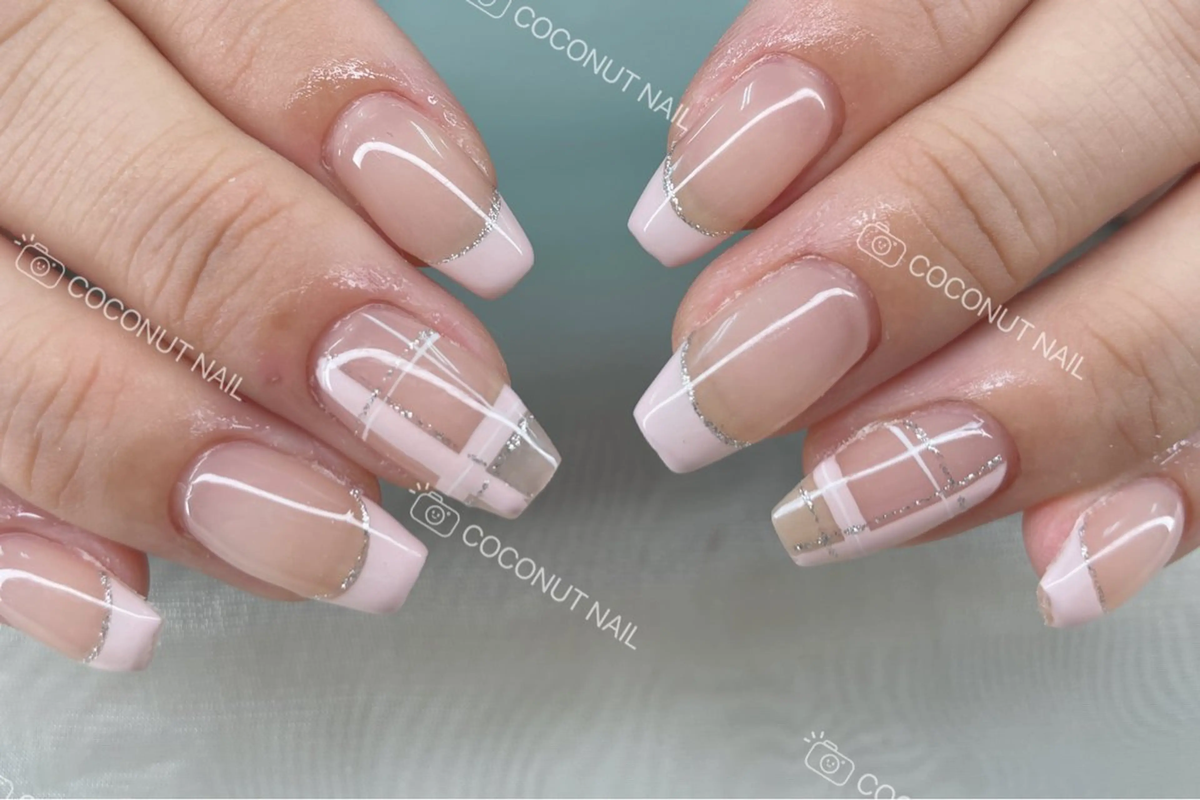 ネイル べっ甲ネイル フレンチネイル キラキラネイル マグネットネイル 大理石ネイル(マーブル) 神田 ココナッツのネイルデザイン