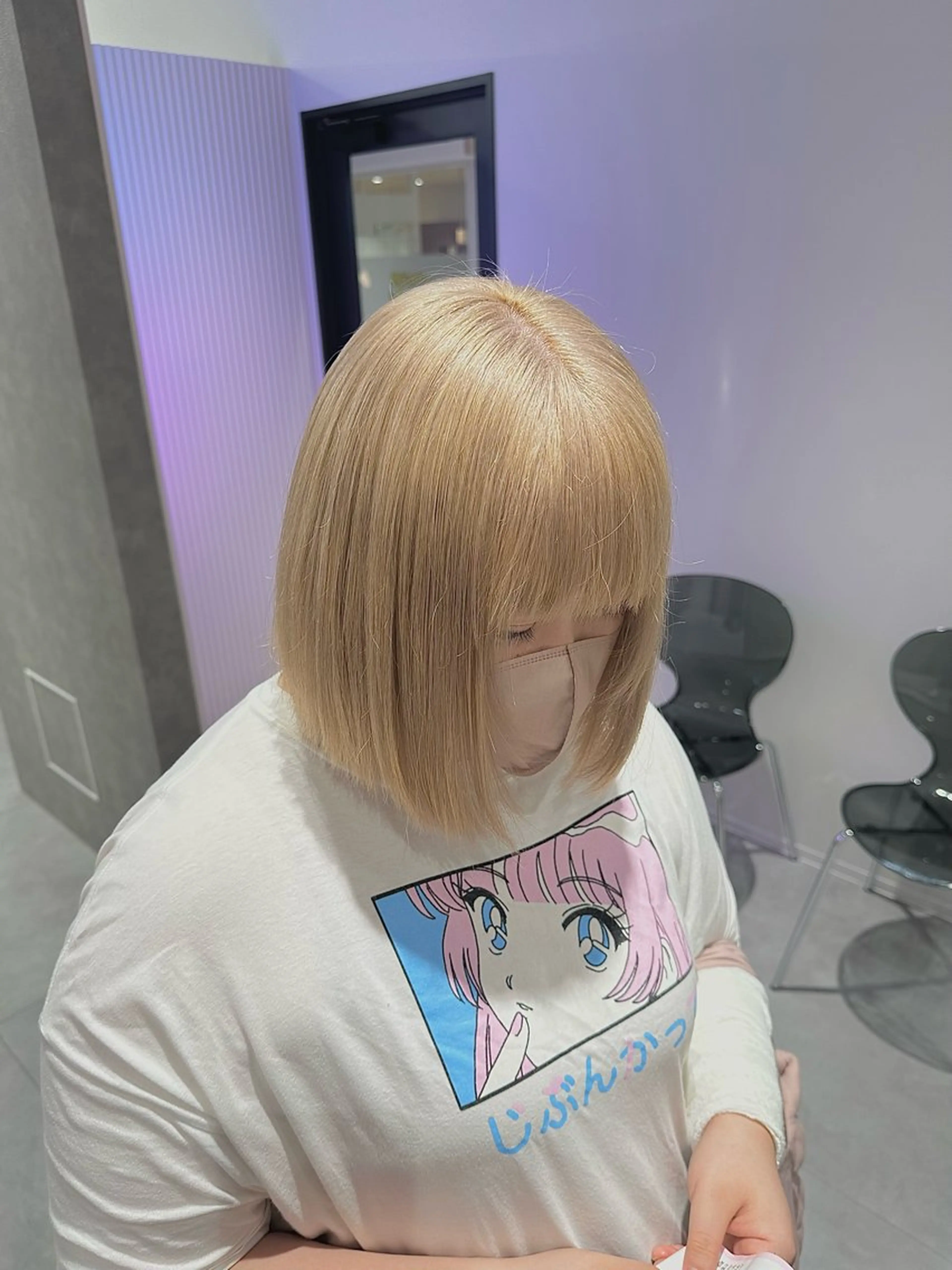 ミディアム カラー カット ヘアカラー トリートメント 🦄ハイトーンカラー 🦄まるおしょうのヘアスタイル