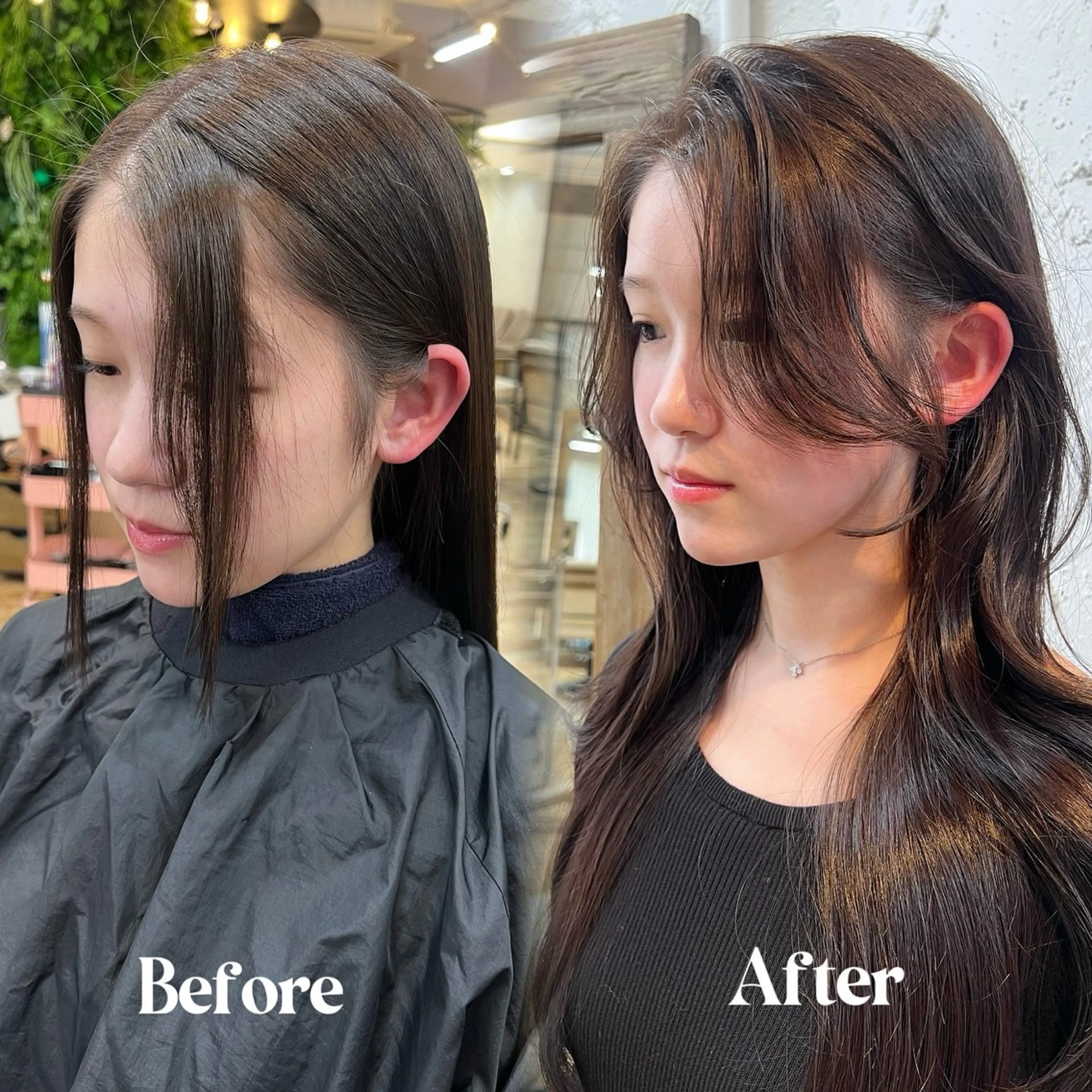 ロング 顔周りカット カット ヘアカラー 🩶レイヤーカット/ さわ🩶のヘアスタイル