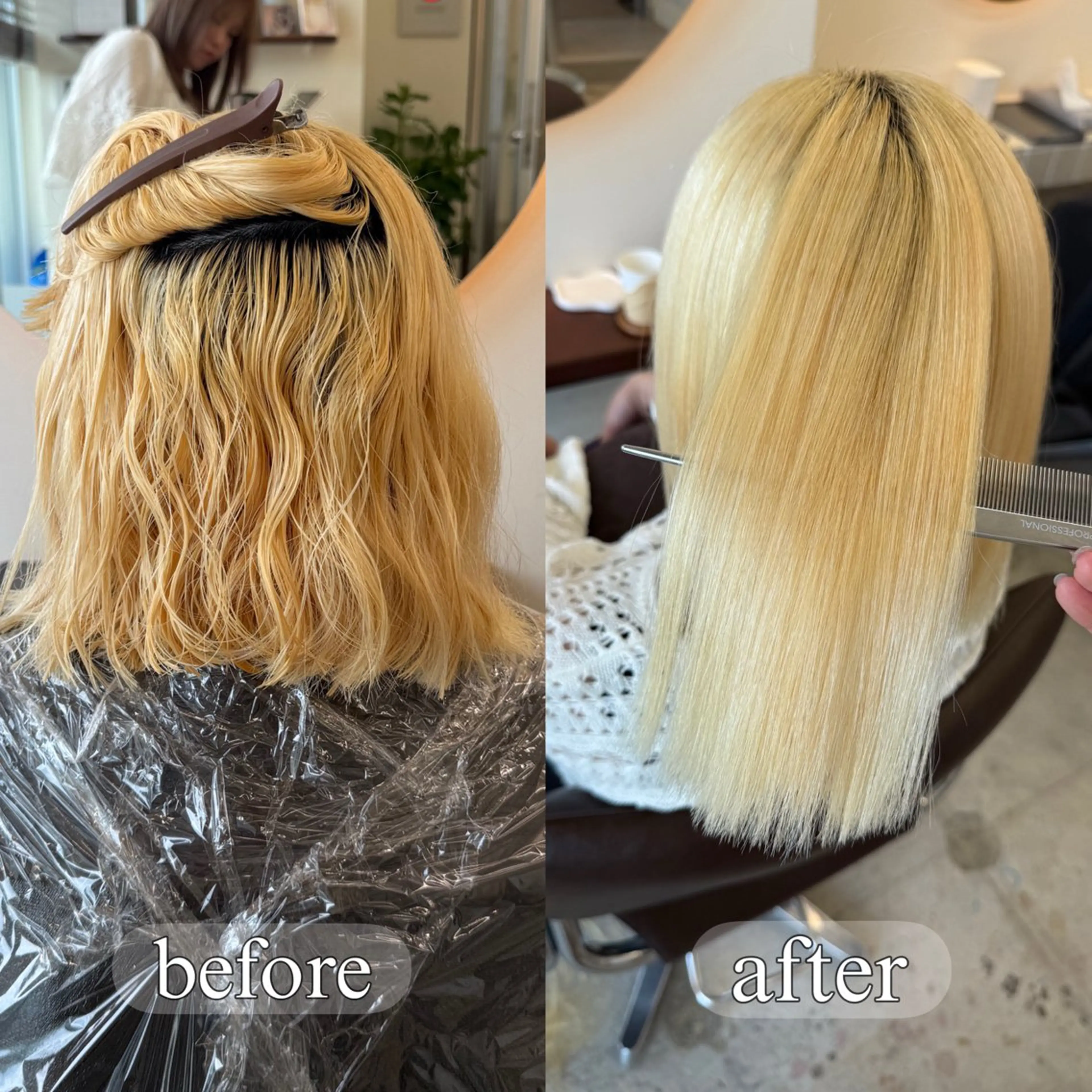 🌟ブリーチ矯正はこちら🌟カット+髪質改善ストレート(縮毛矯正)+2stepトリートメントの写真