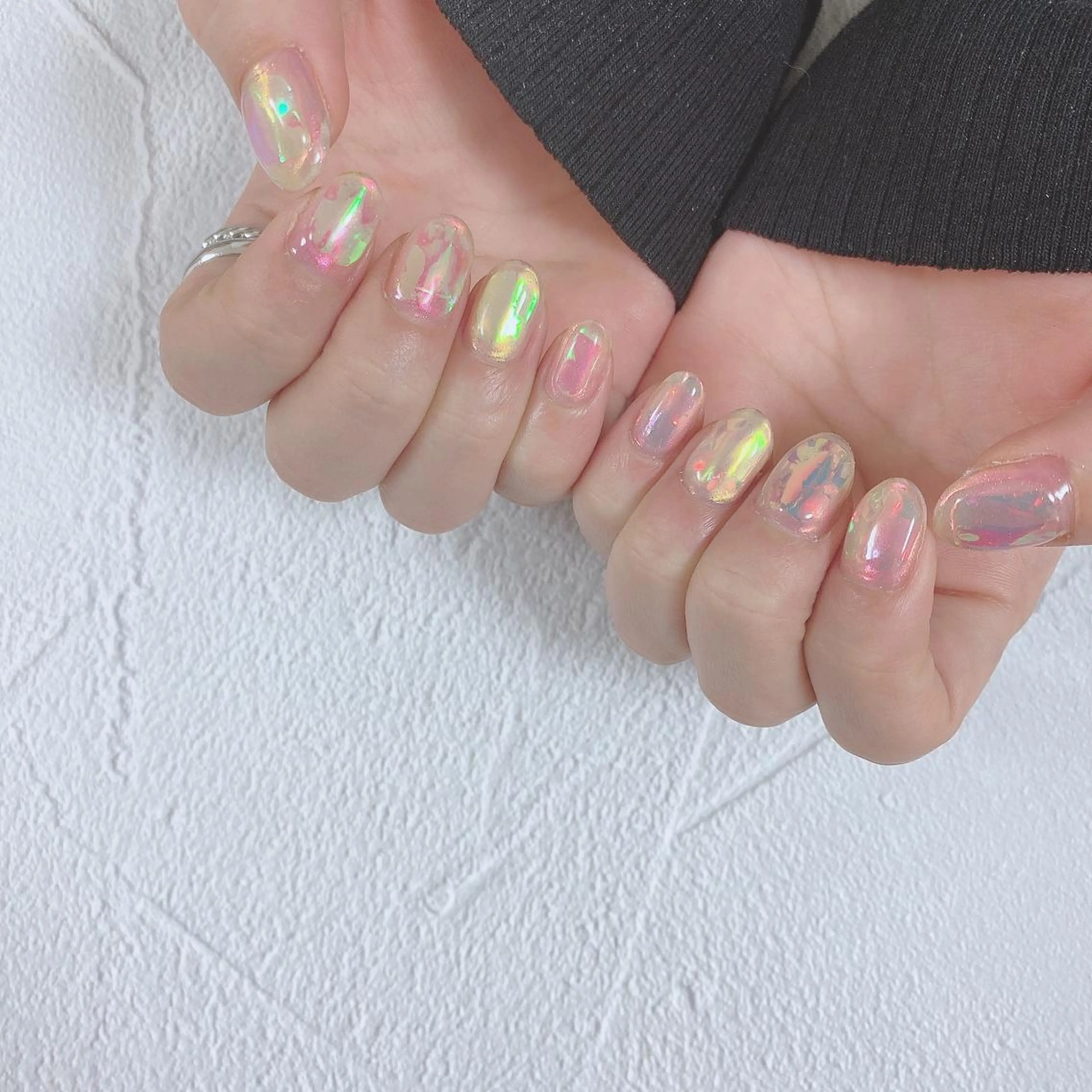 ネイル 氷ネイル・うるうるネイル ミラーネイル SOL NAILのネイルデザイン