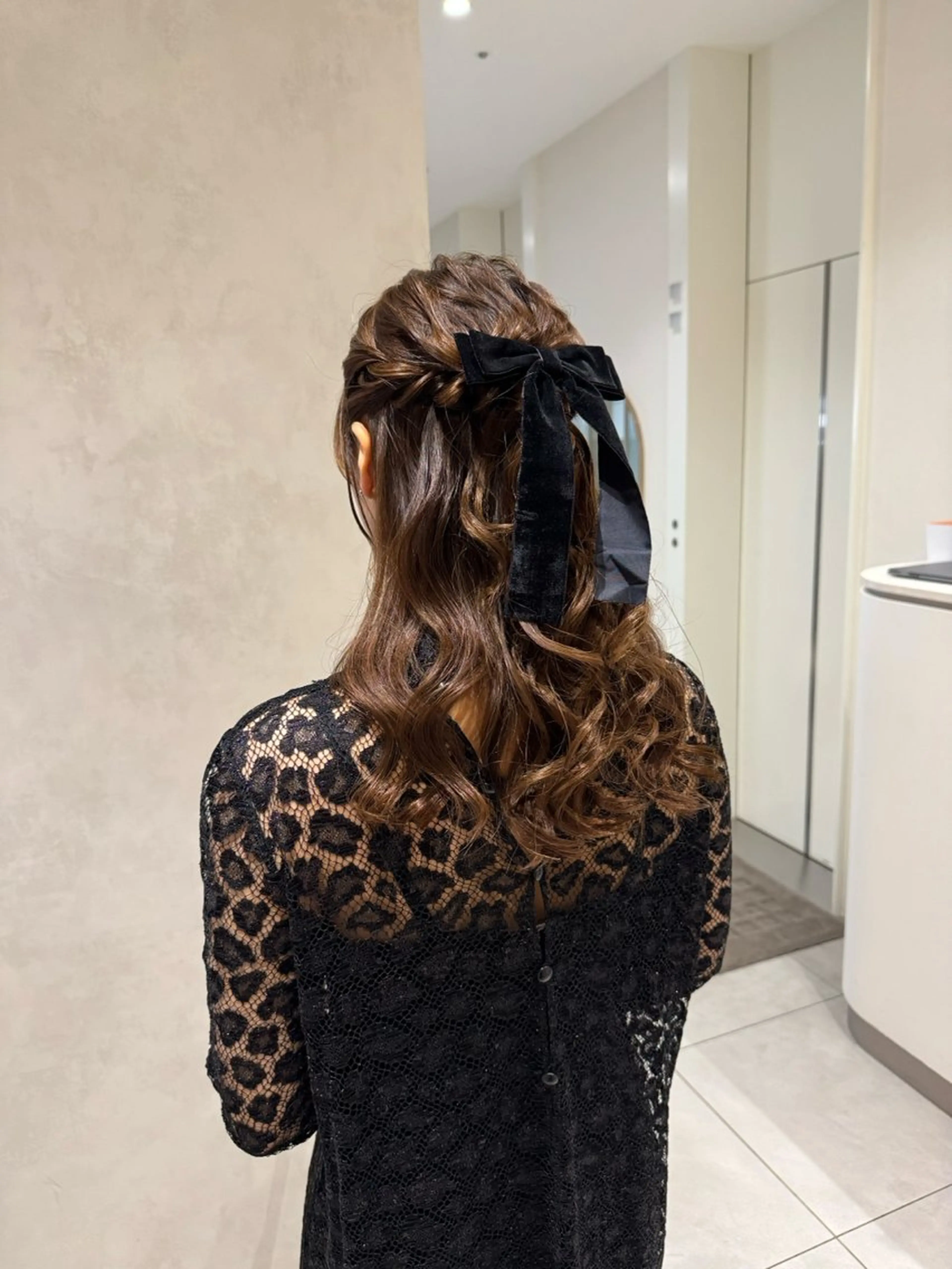 ロング ヘアアレンジ ハーフアップ カラー/ヘアセット Nanami💗のヘアスタイル