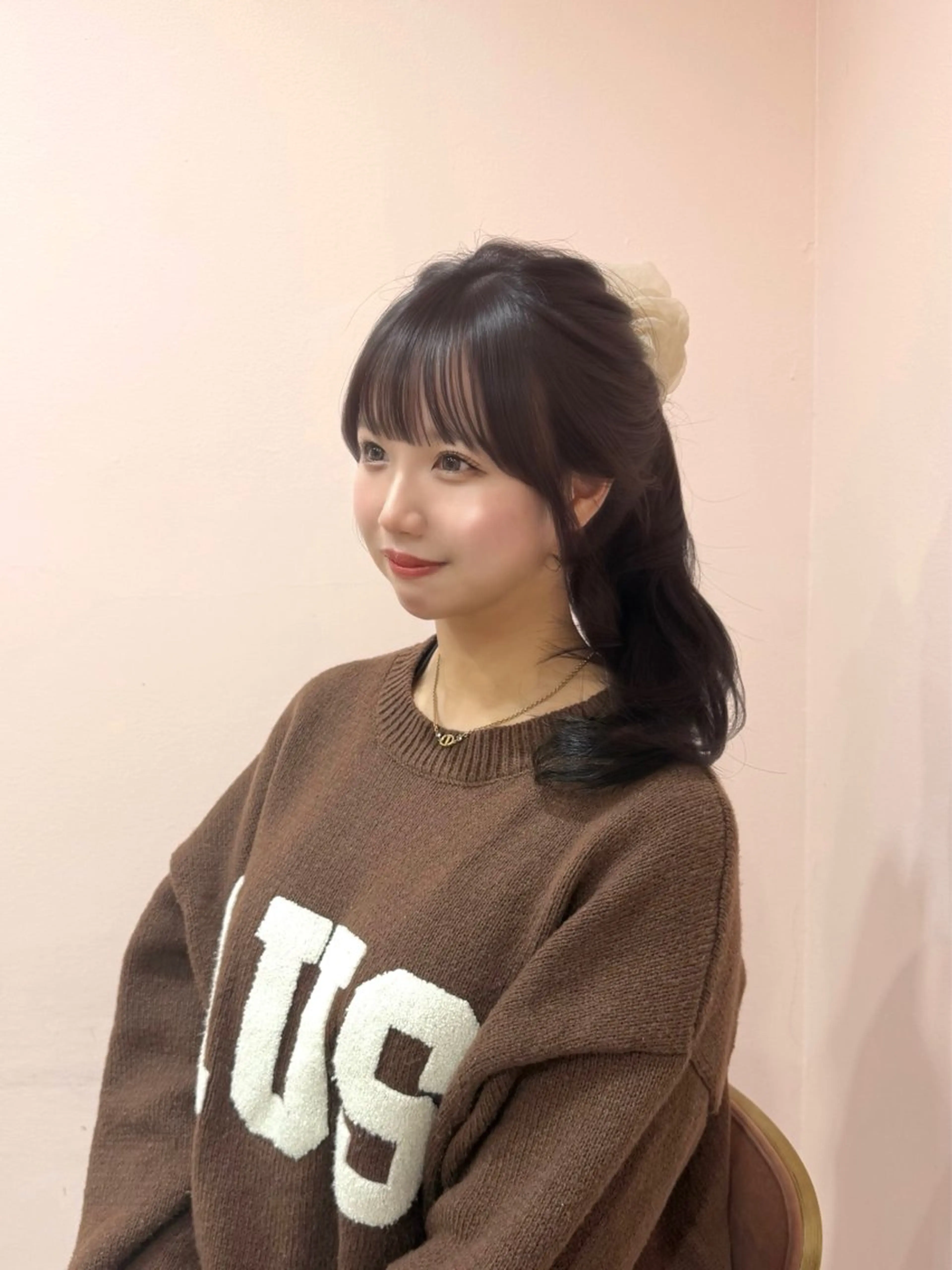 セミロング 渋谷/韓国ヘア/ 顔まわり♡Ayakaのヘアスタイル