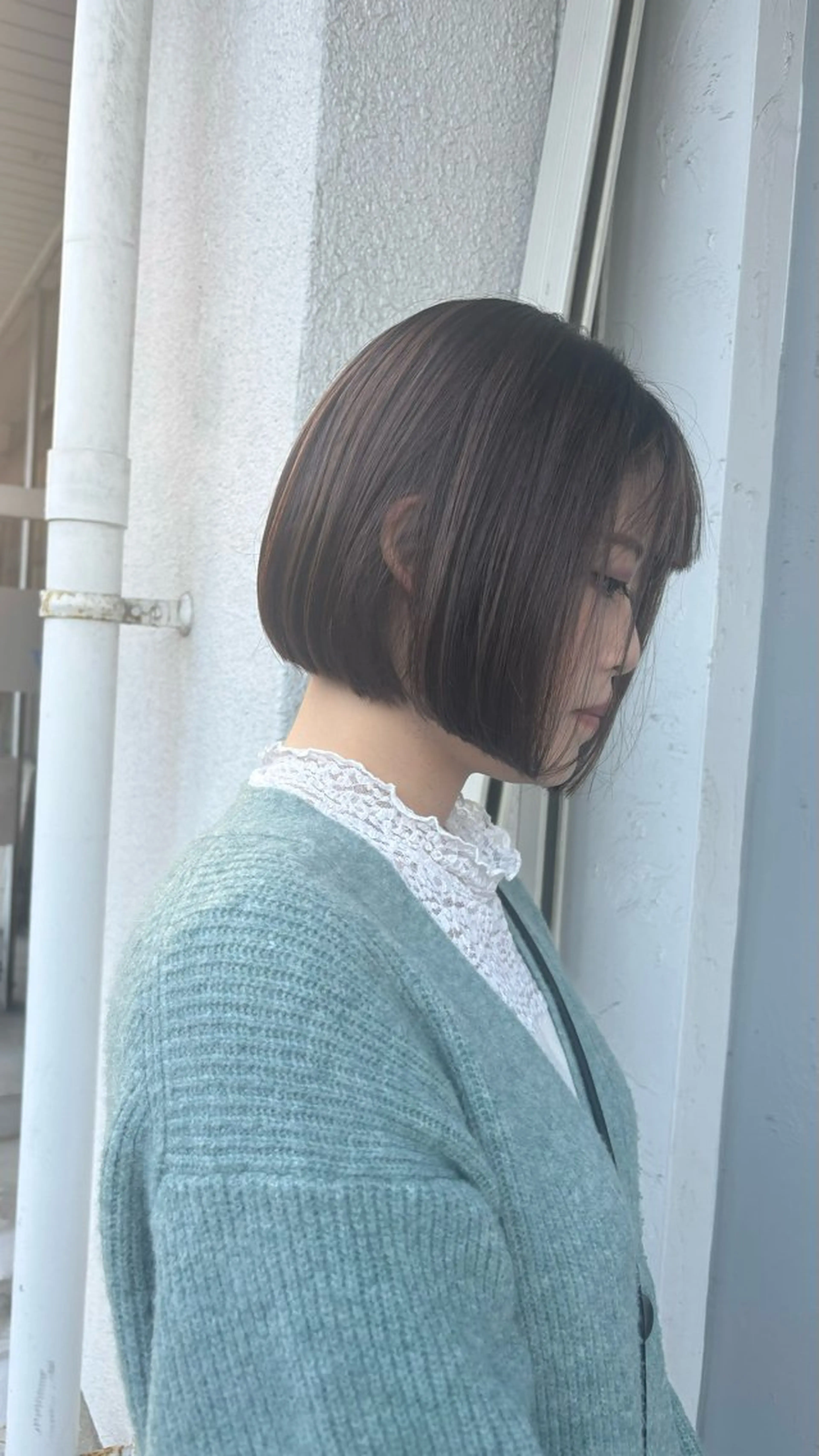 ショート カラー アッシュ グレージュ 髪質改善 小顔カット トリートメント makoto⌇レイヤ ー⌇艶カラー🍒‎のヘアスタイル