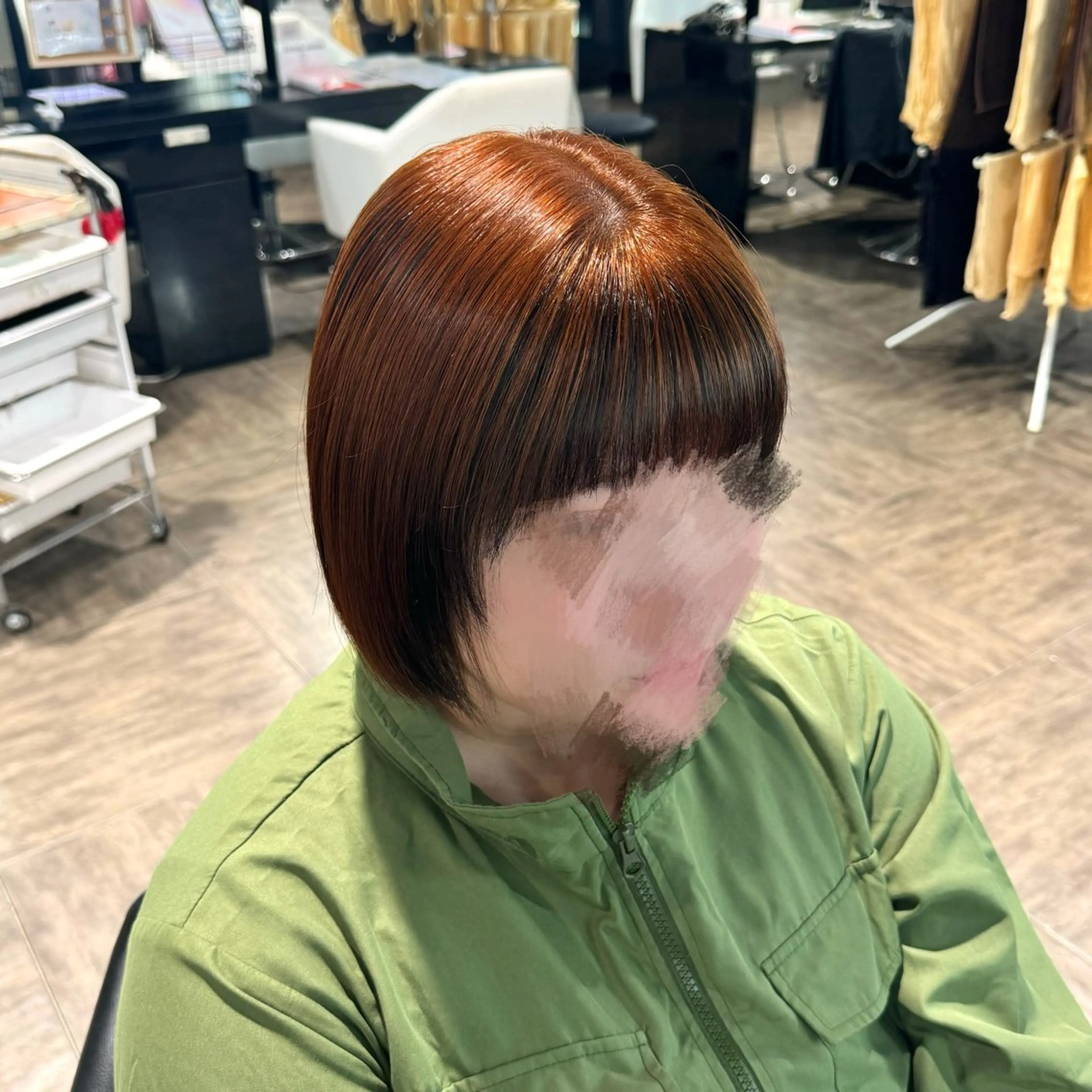 カラー ブリーチ ダブルカラー ブリーチなしカラー オレンジ 🎀momo モデル募集中🎀のヘアスタイル