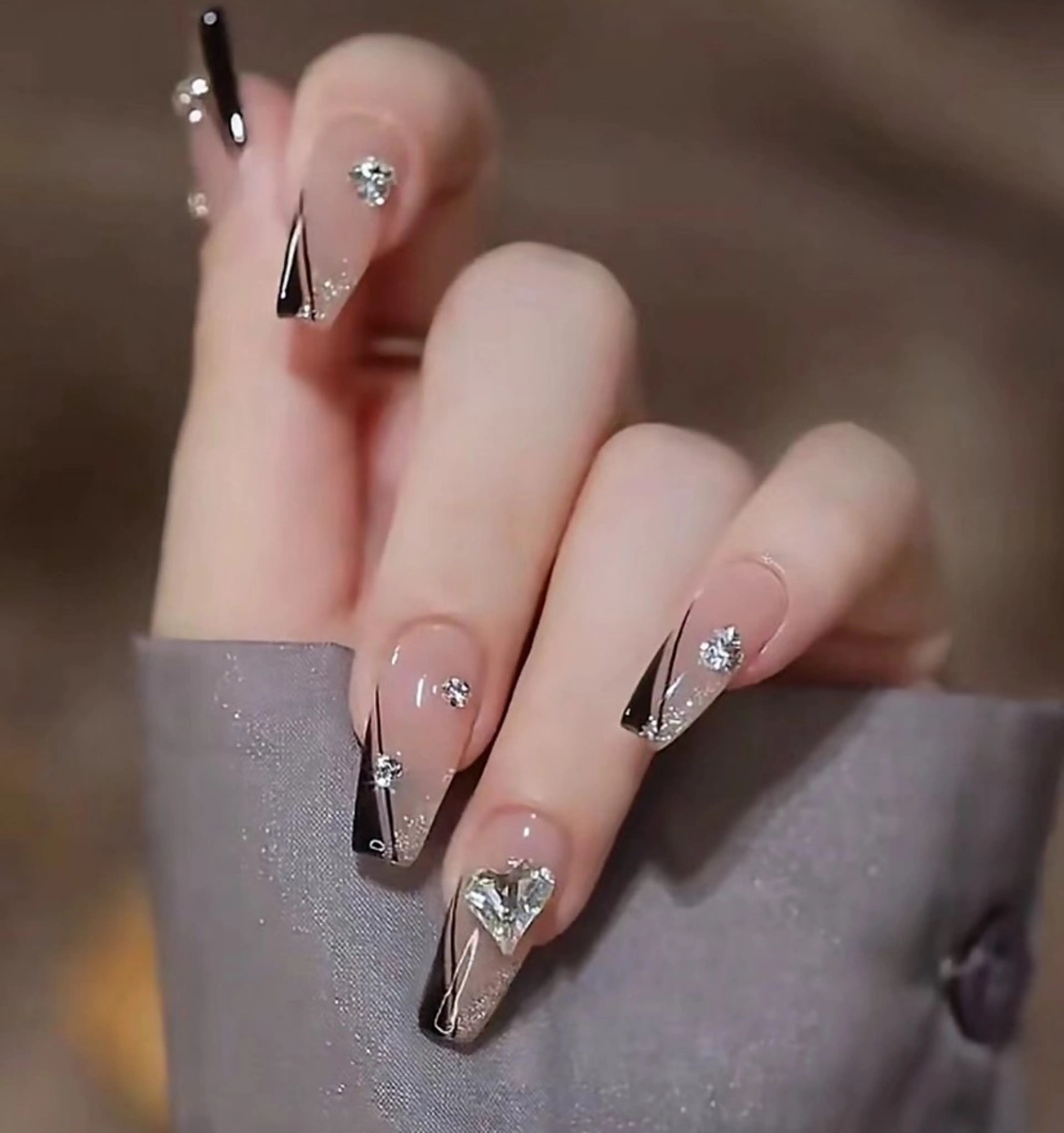 ネイル オーロラネイル フットネイル フレンチネイル ジェルネイル ハート 大門浜松町 ネイルのネイルデザイン