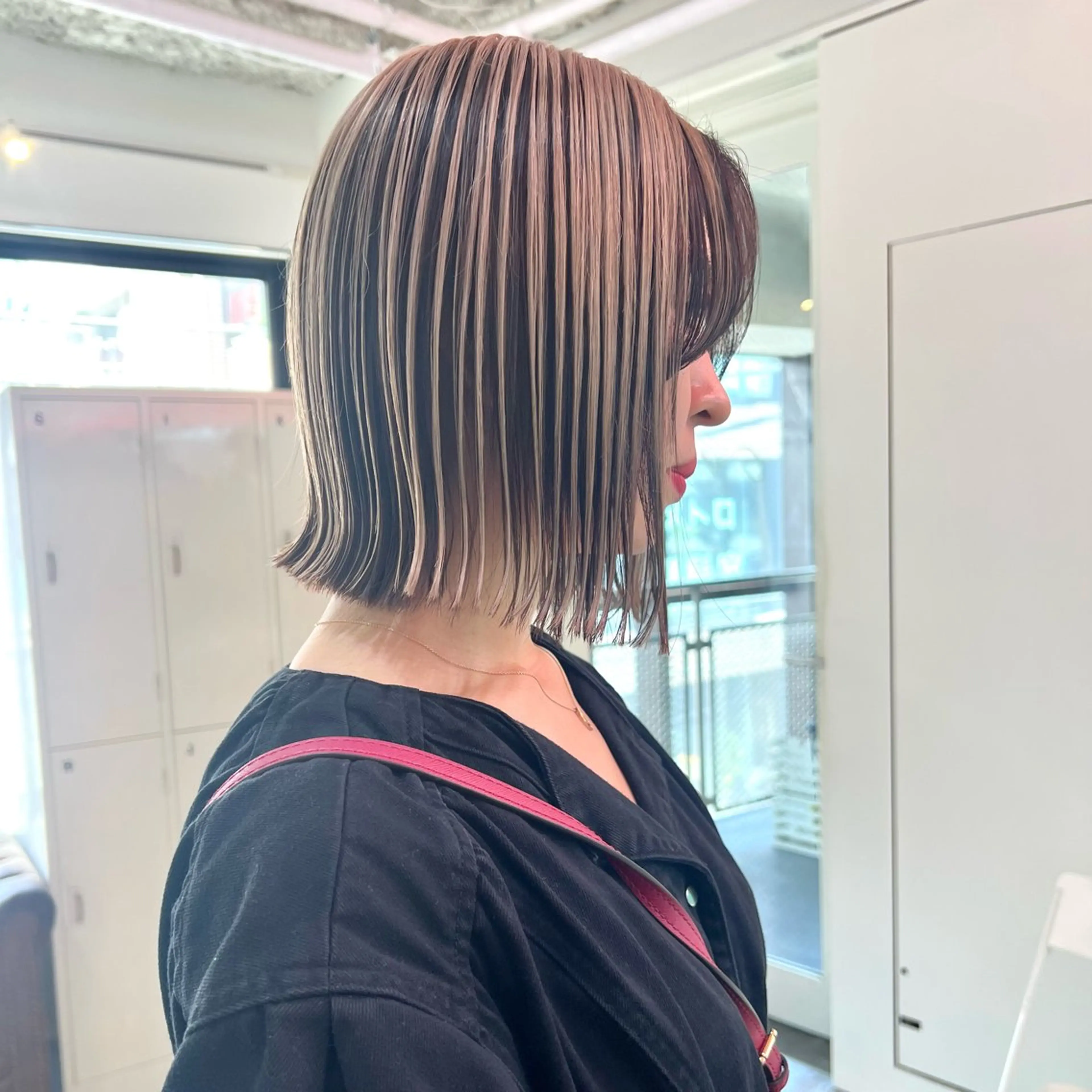 ショート カラー パーマ ヘアアレンジ キッズ 🧨ブリーチー×ボブ レイヤー💎じゅえるのヘアスタイル