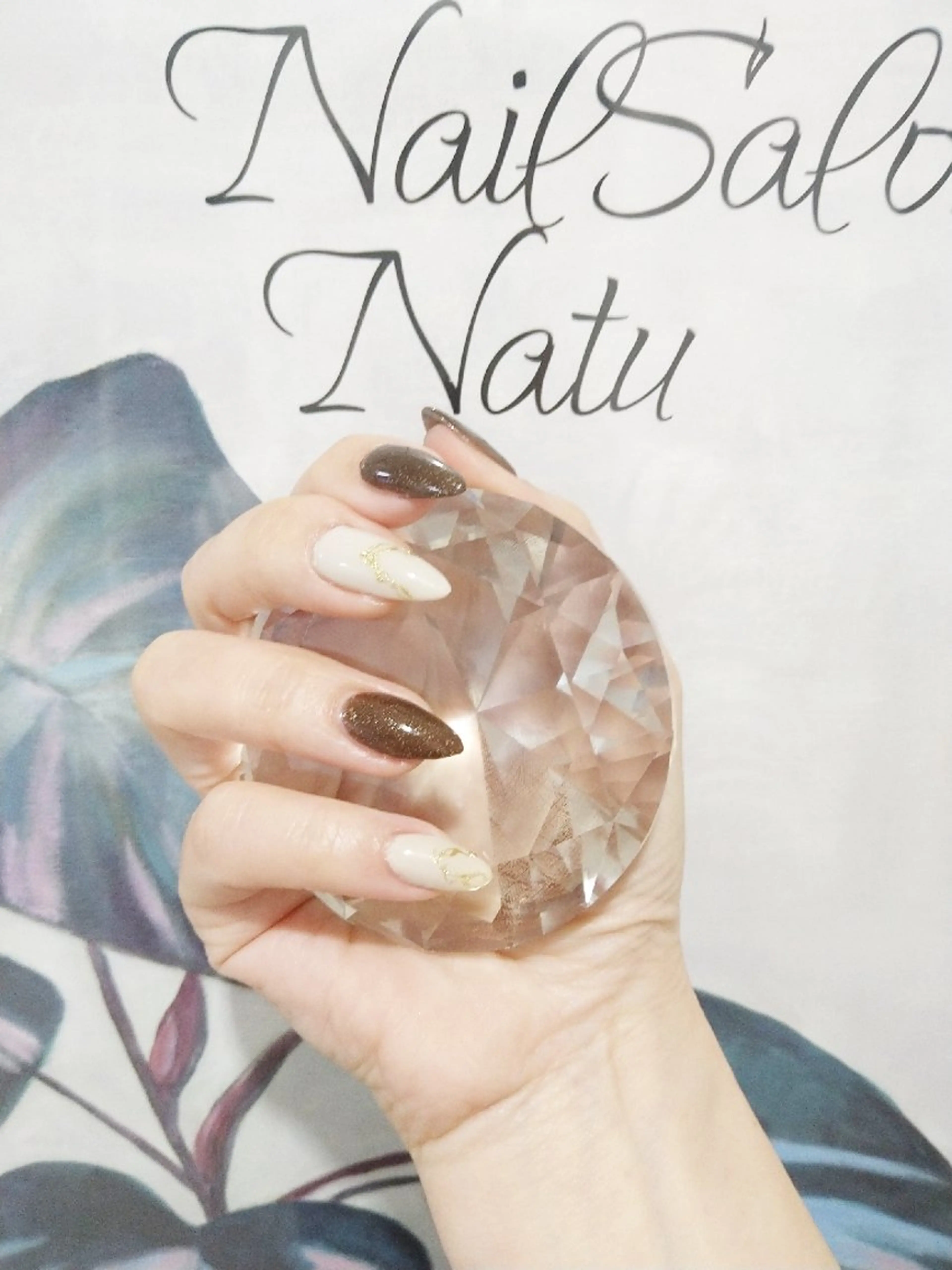 【オフなし❌】ワンカラー&ラメ＋デザイン2本（5600円​〜​）⚠️注意事項・詳細等をご確認の上、ご予約お願い致しますの写真