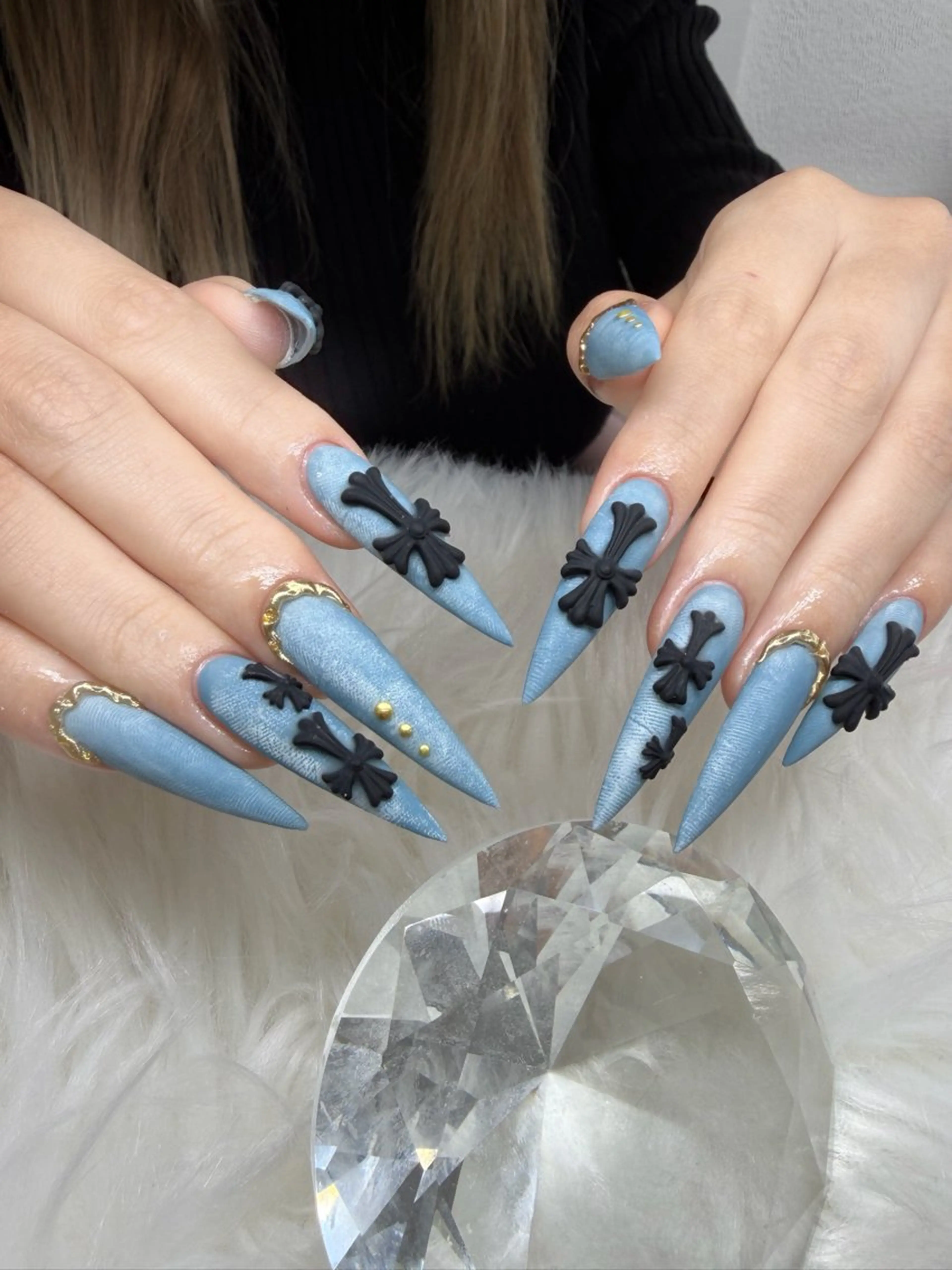 ネイル アートネイル オーロラネイル チークネイル 長さ出し フットネイル ハンドネイル Chan nailsのネイルデザイン