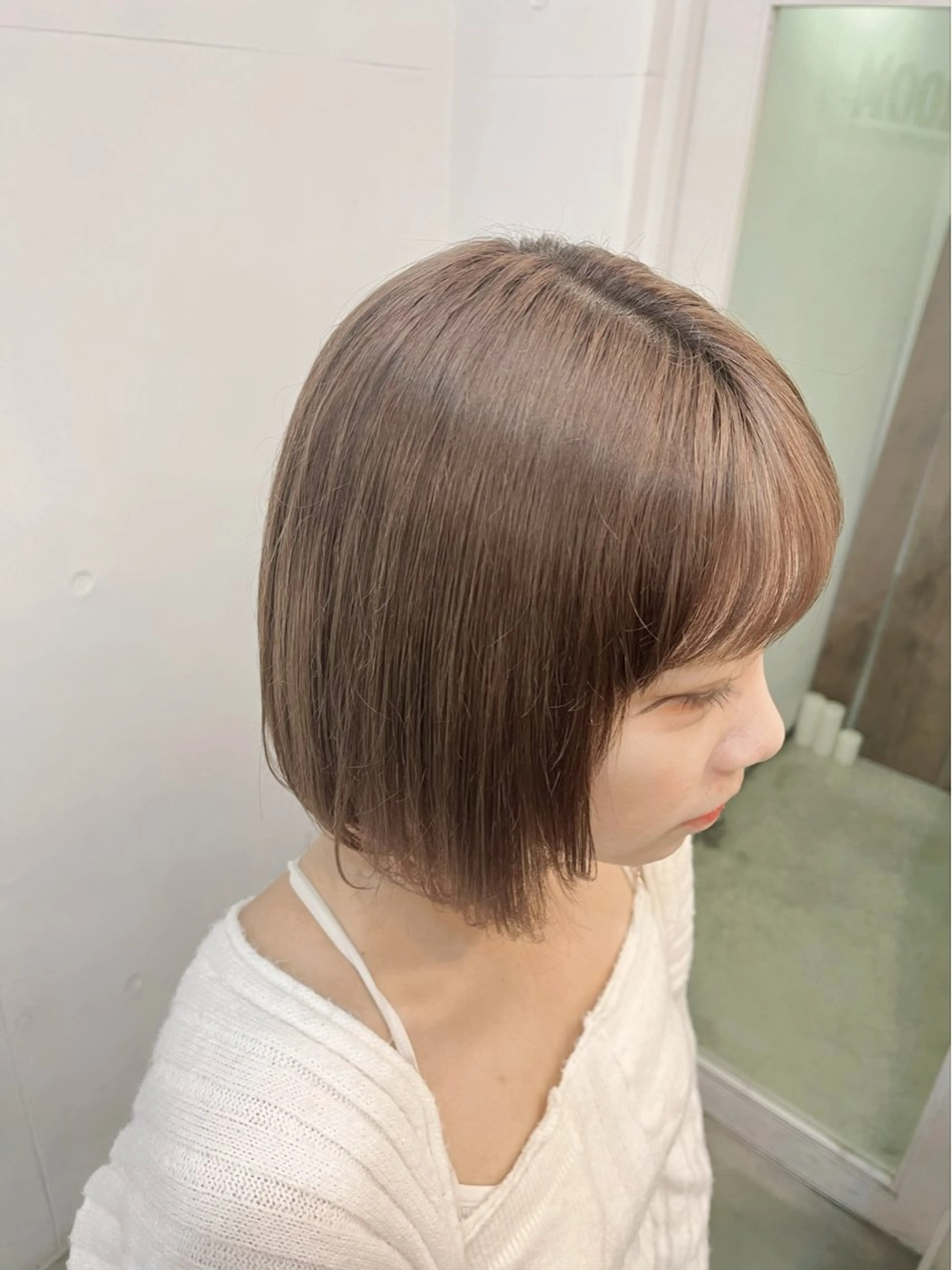 ミディアム カラー ヘアアレンジ hazuki🐈‍⬛ 透明感カラーのヘアスタイル