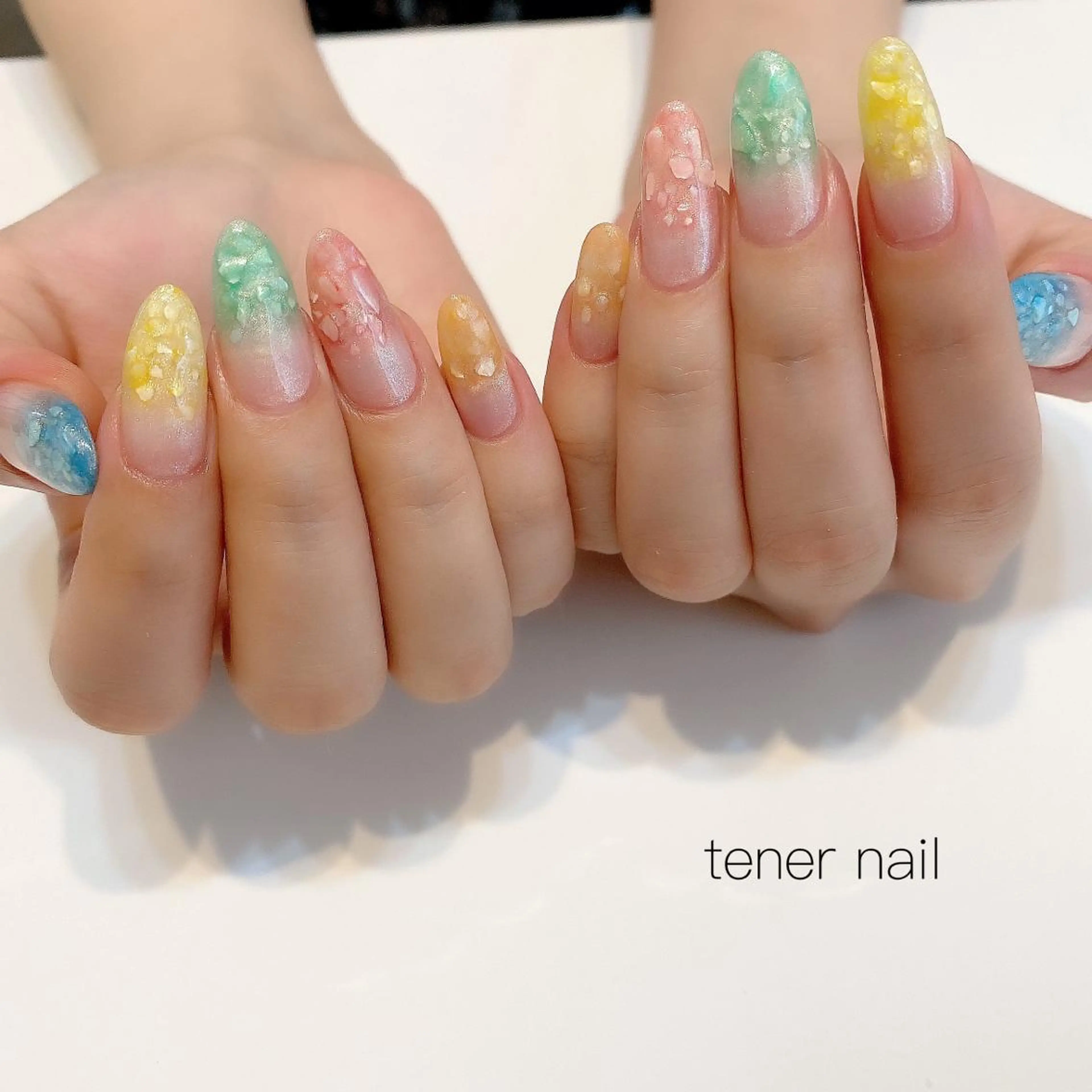 ネイル 氷ネイル・うるうるネイル テネルネイル tener nailのネイルデザイン