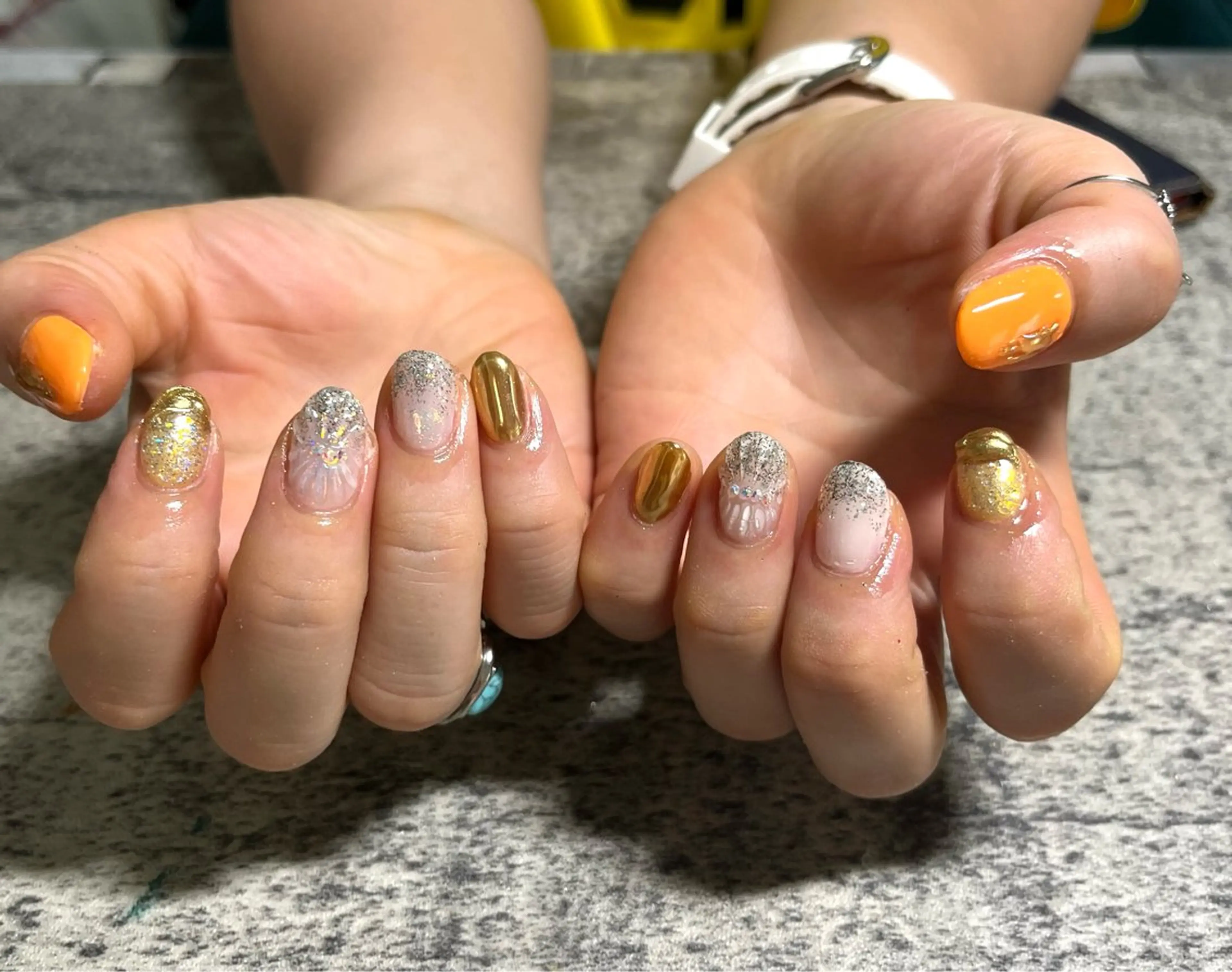ショート カラー キッズ ネイル 2DY NAIL SALONのネイルデザイン