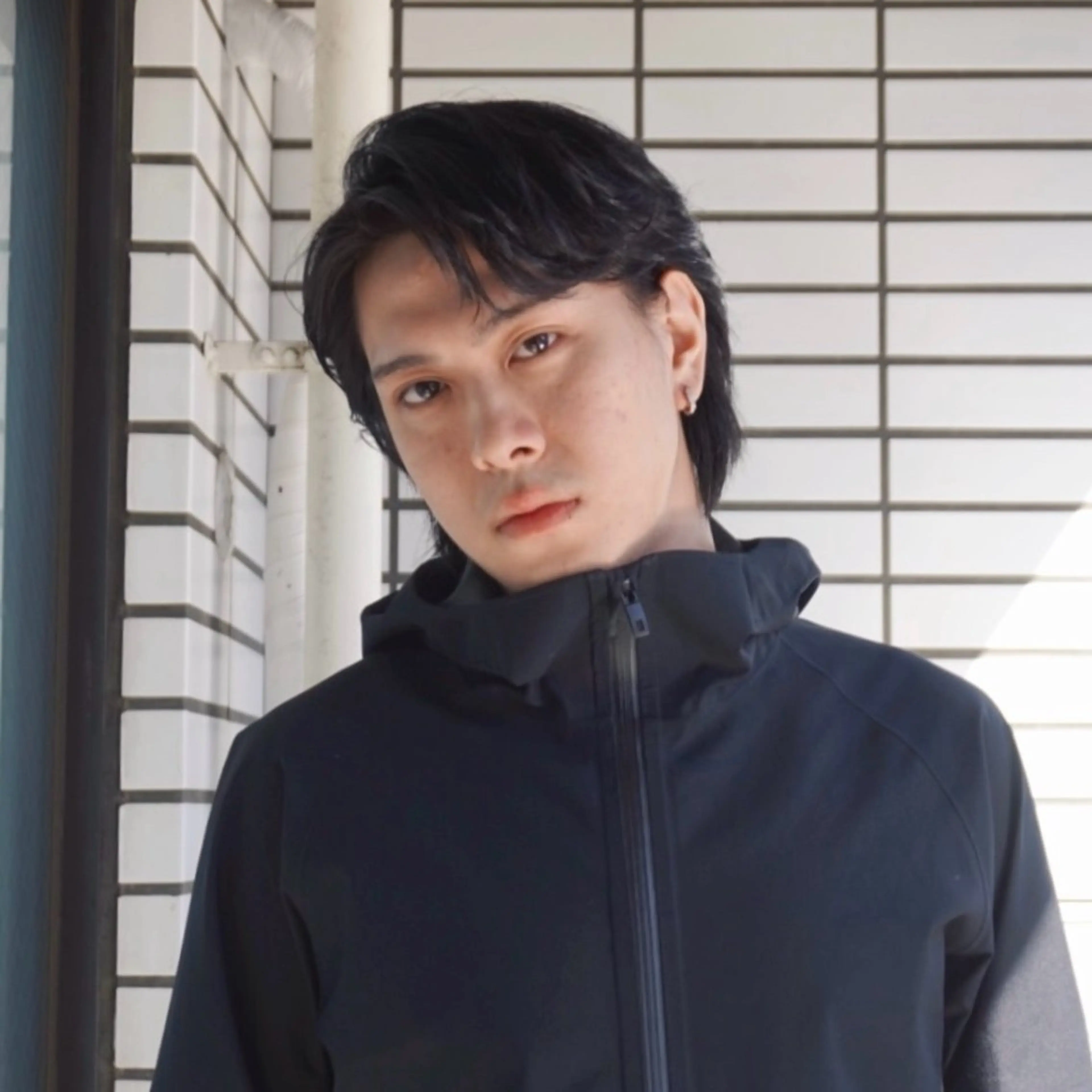 メンズ カット パーマ RIKU⚡️毛流れ ヘア×眉ワックスのヘアスタイル