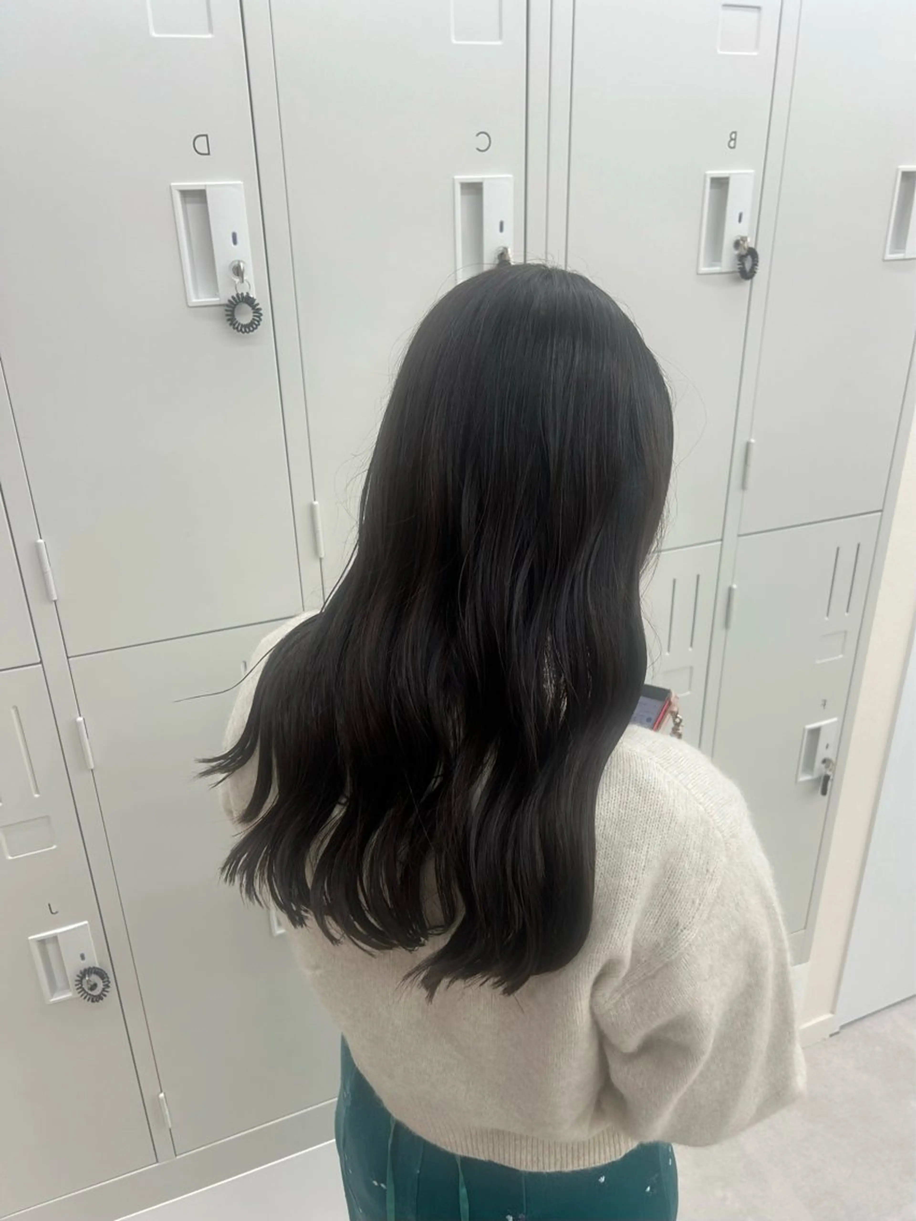 セミロング カット ルナ/レイヤー /ベージュのヘアスタイル