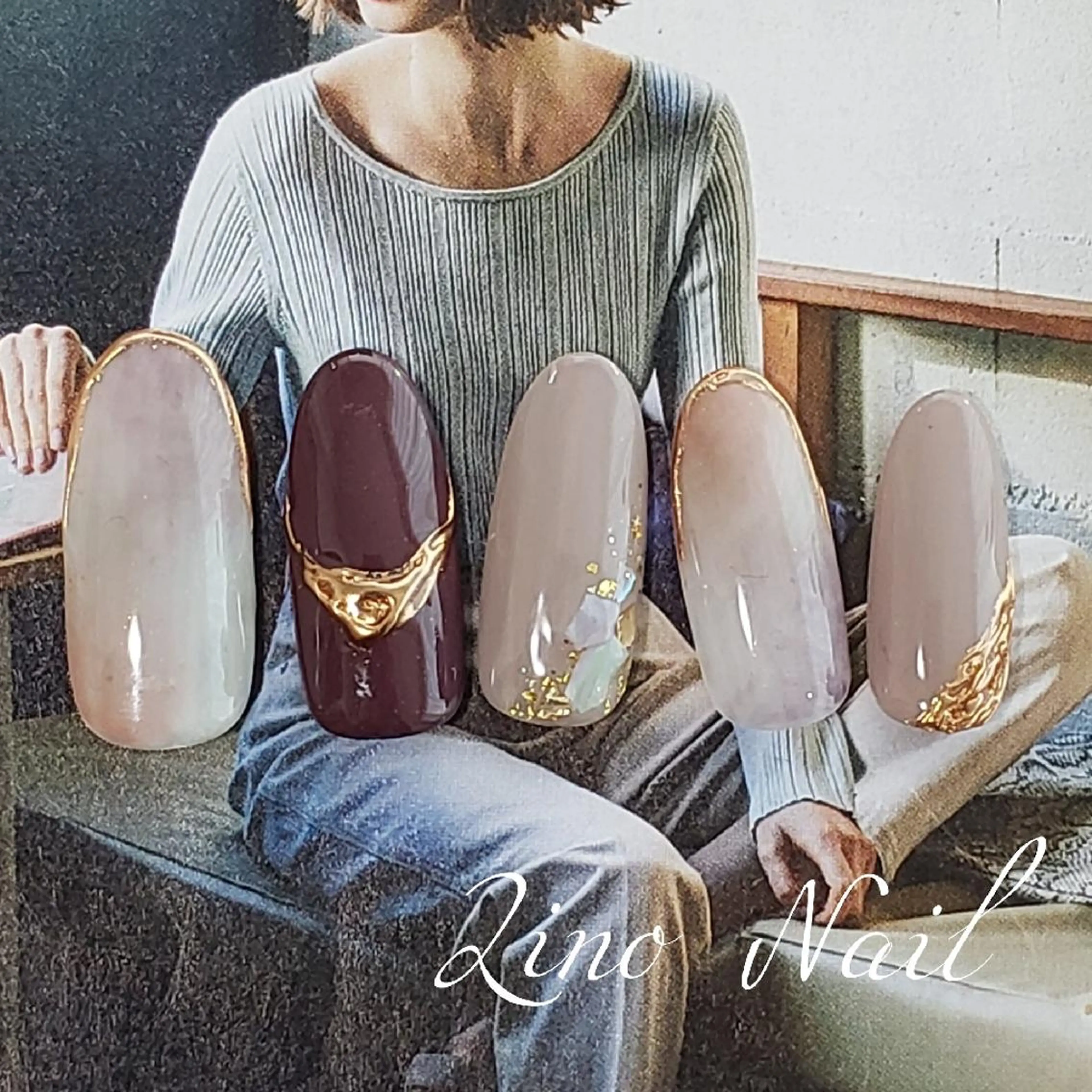 ネイル カジュアル ジェルネイル ラメ(グリッター) ミラーネイル ニュアンスネイル ハンドネイル Lino Nailのネイルデザイン