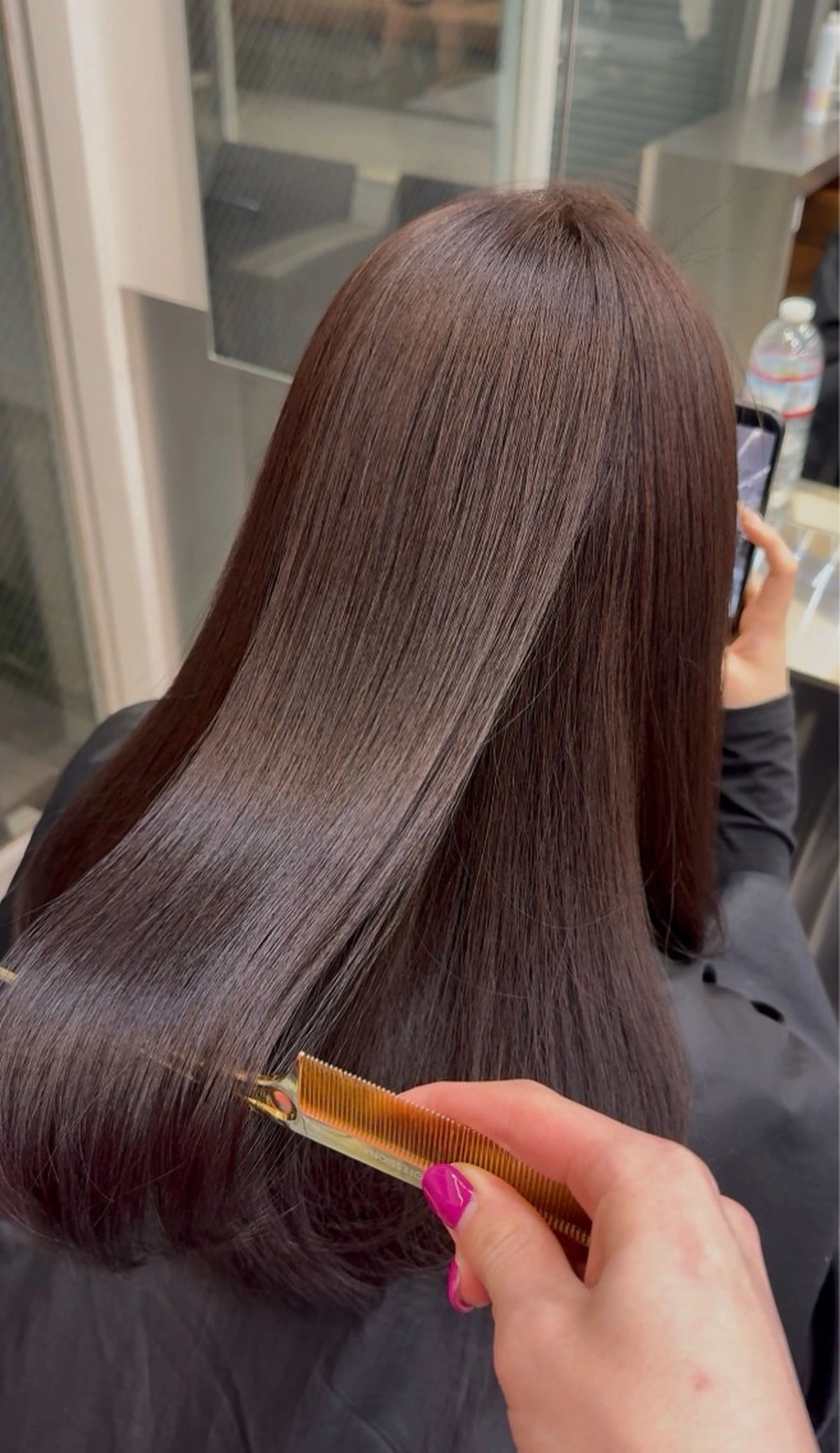 ロング 縮毛矯正 縮毛矯正 韓国ヘア/メンズ ブリーチ/パーマのヘアスタイル