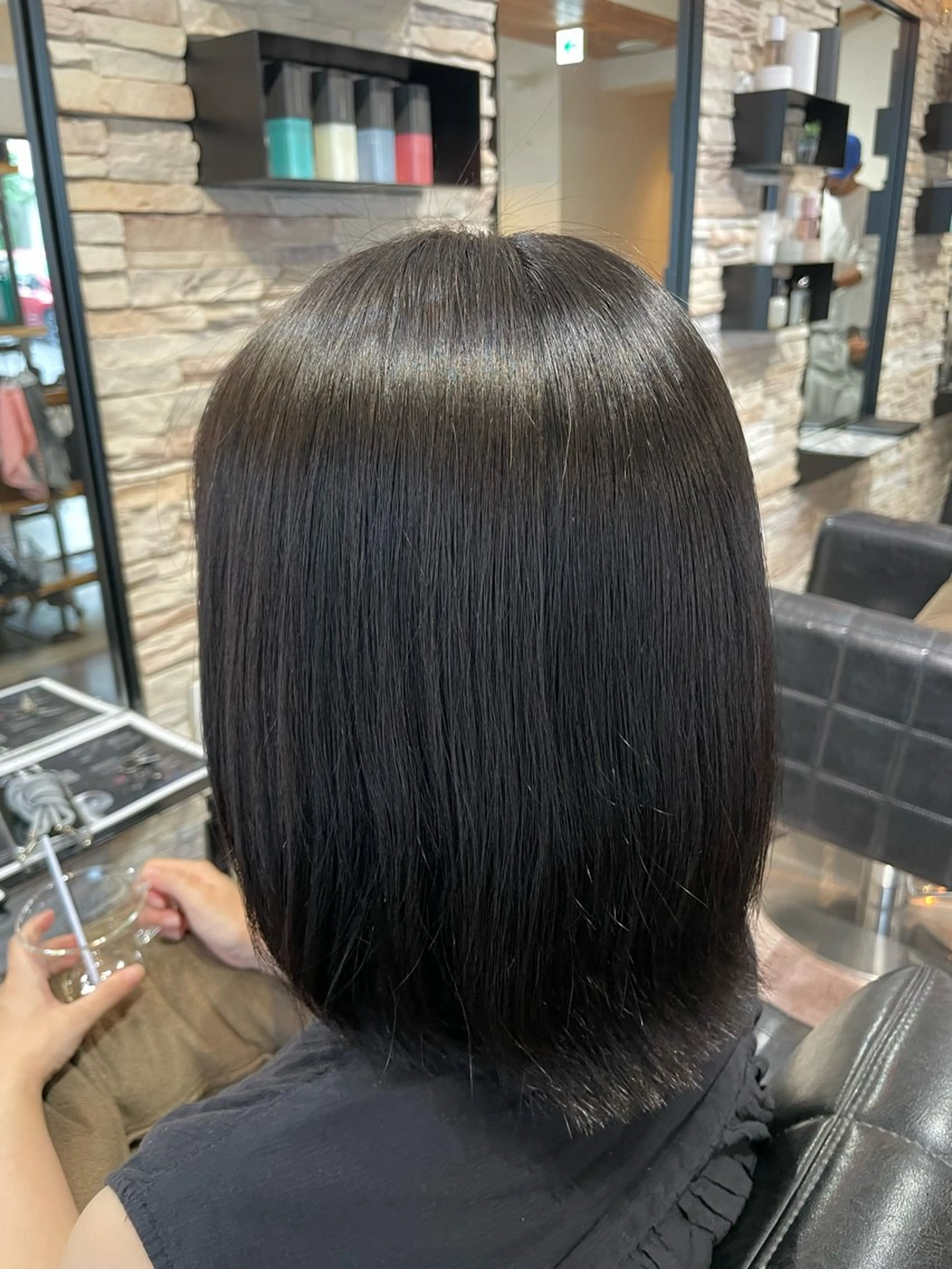 ミディアム 縮毛矯正 かりん髪質改善 /メンズカットのヘアスタイル