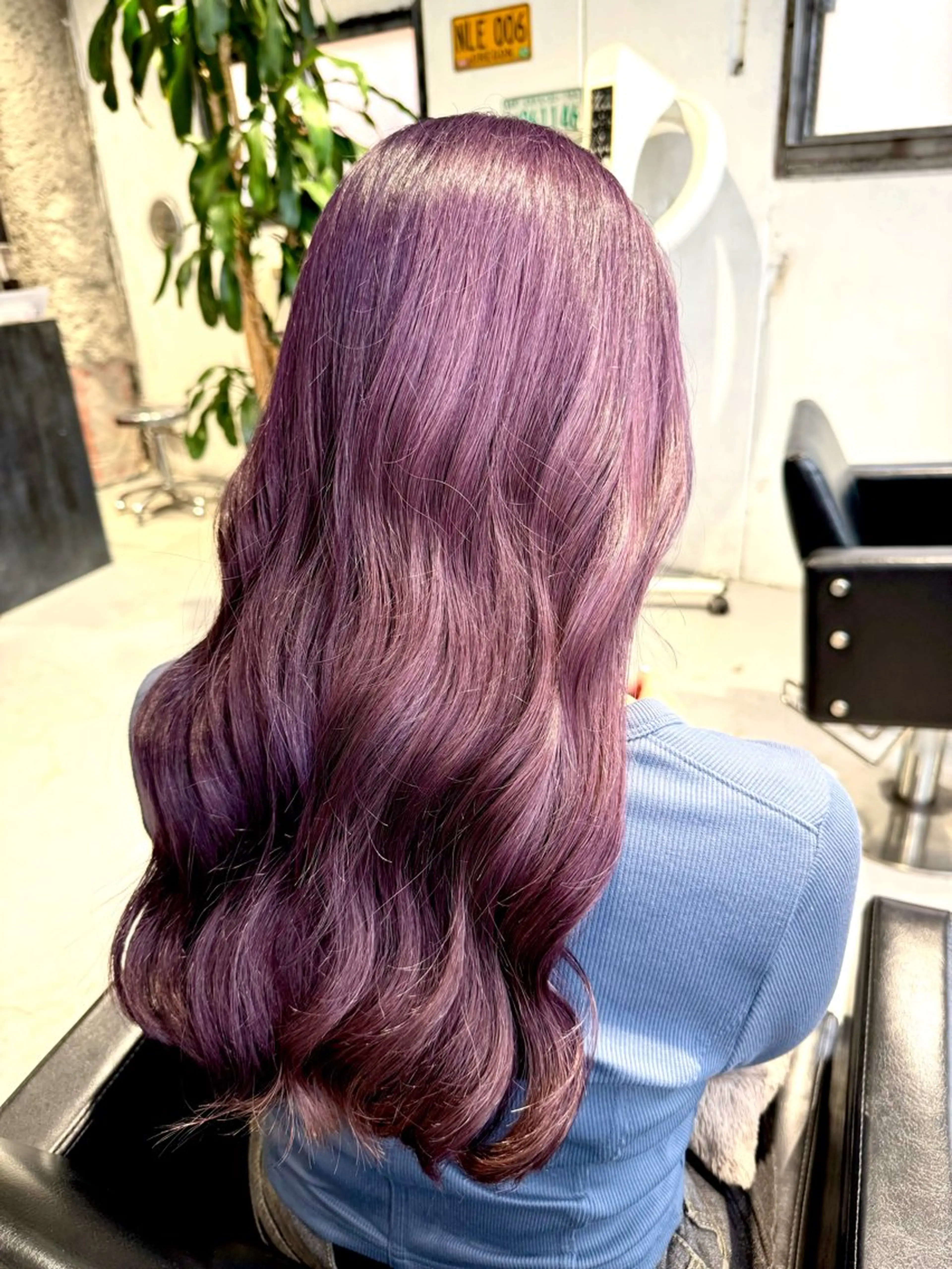 カラー ブリーチ ケアブリーチ カシス ダブルカラー ラベンダーカラー 🐣 SHION🐥のヘアスタイル