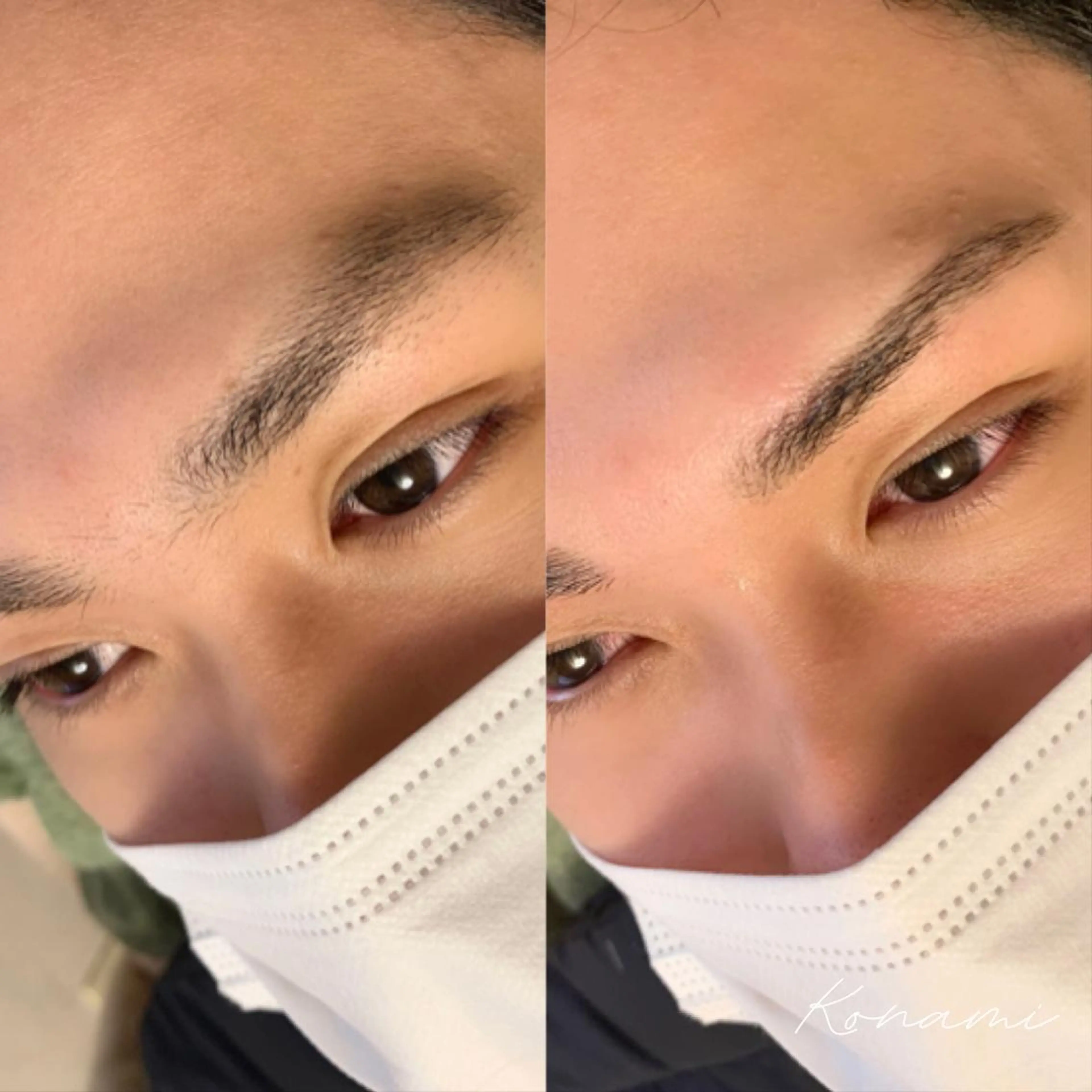 メンズ アイブロウ ワックス脱毛 シードリン 府内店 小波のヘアスタイル