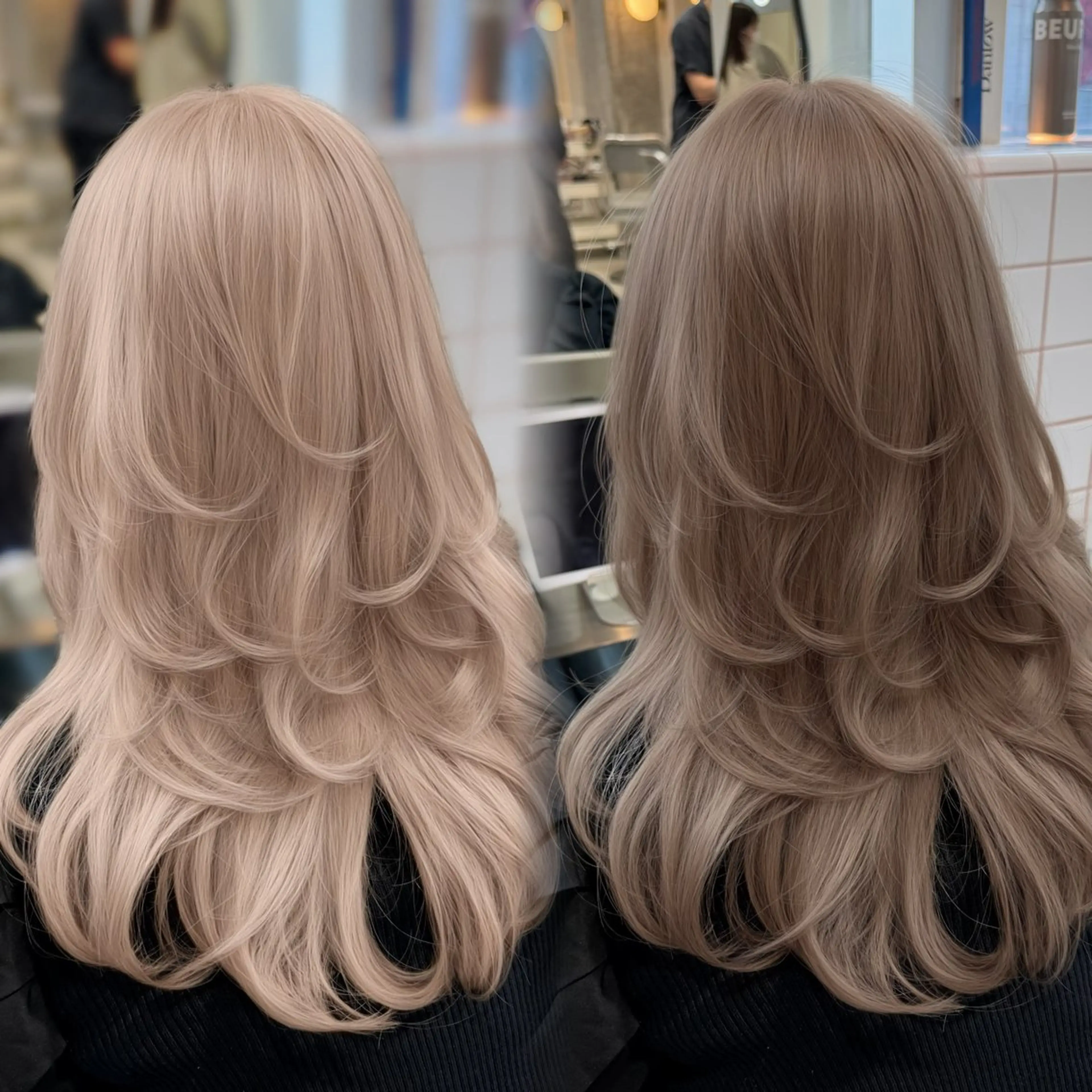 セミロング カラー カット ヘアカラー トリートメント 新宿/韓国風レイヤー 髪質改善/渋谷直樹のヘアスタイル