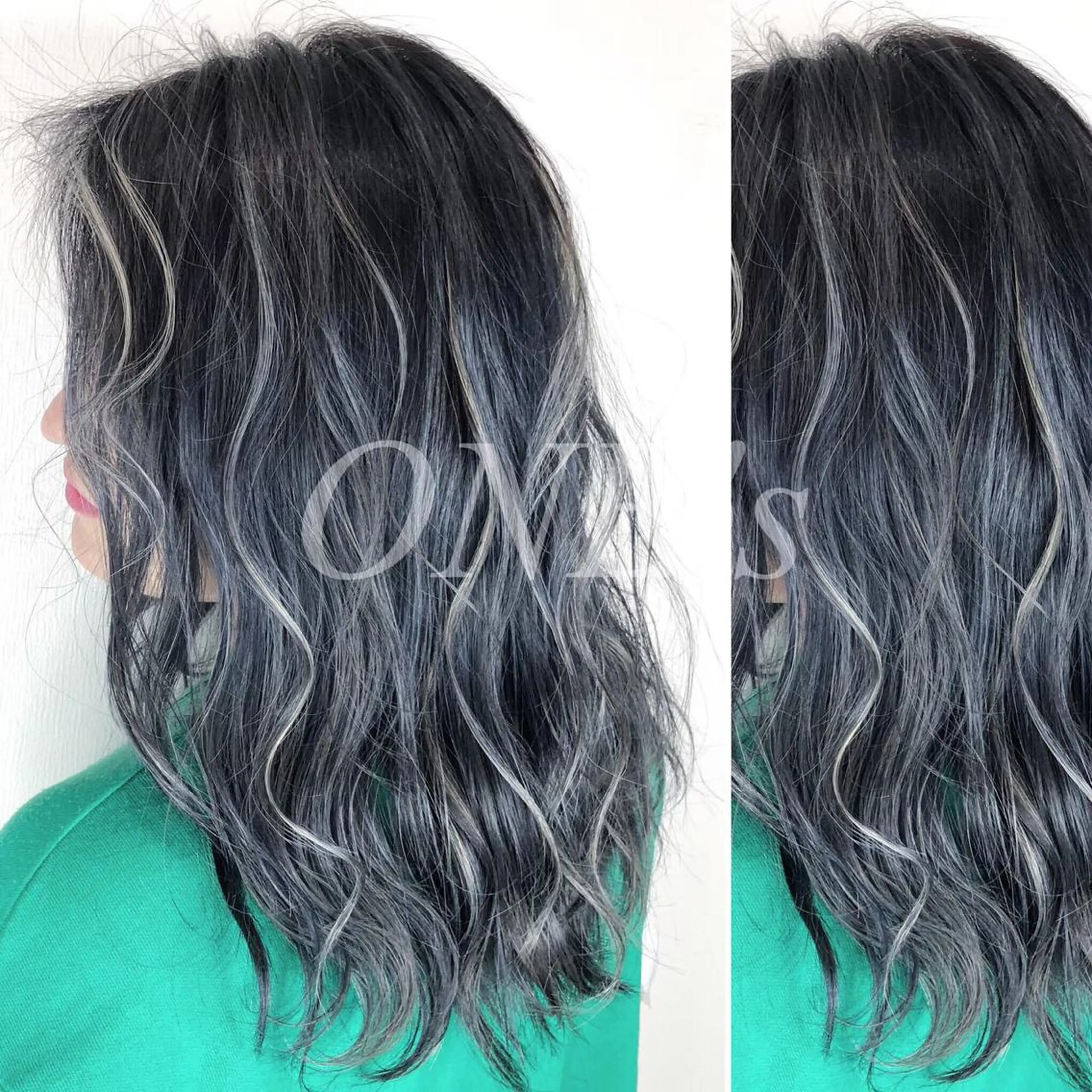 ミディアム カラー カット ヘアカラー JuNブリーチに 縮毛矯正するプロのヘアスタイル