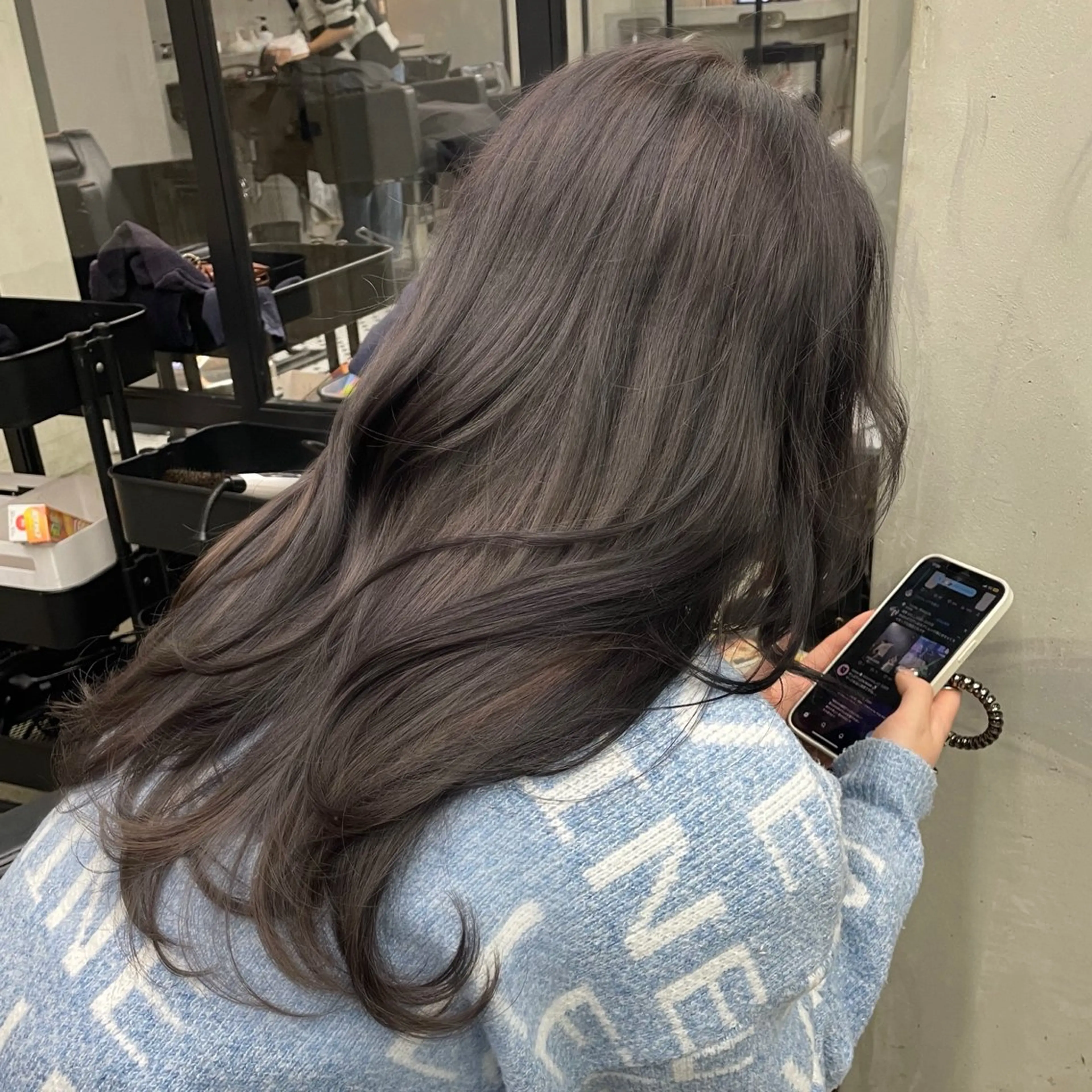 ロング カラー 新宿/韓国ヘア/ 髪質改善ストレートのヘアスタイル