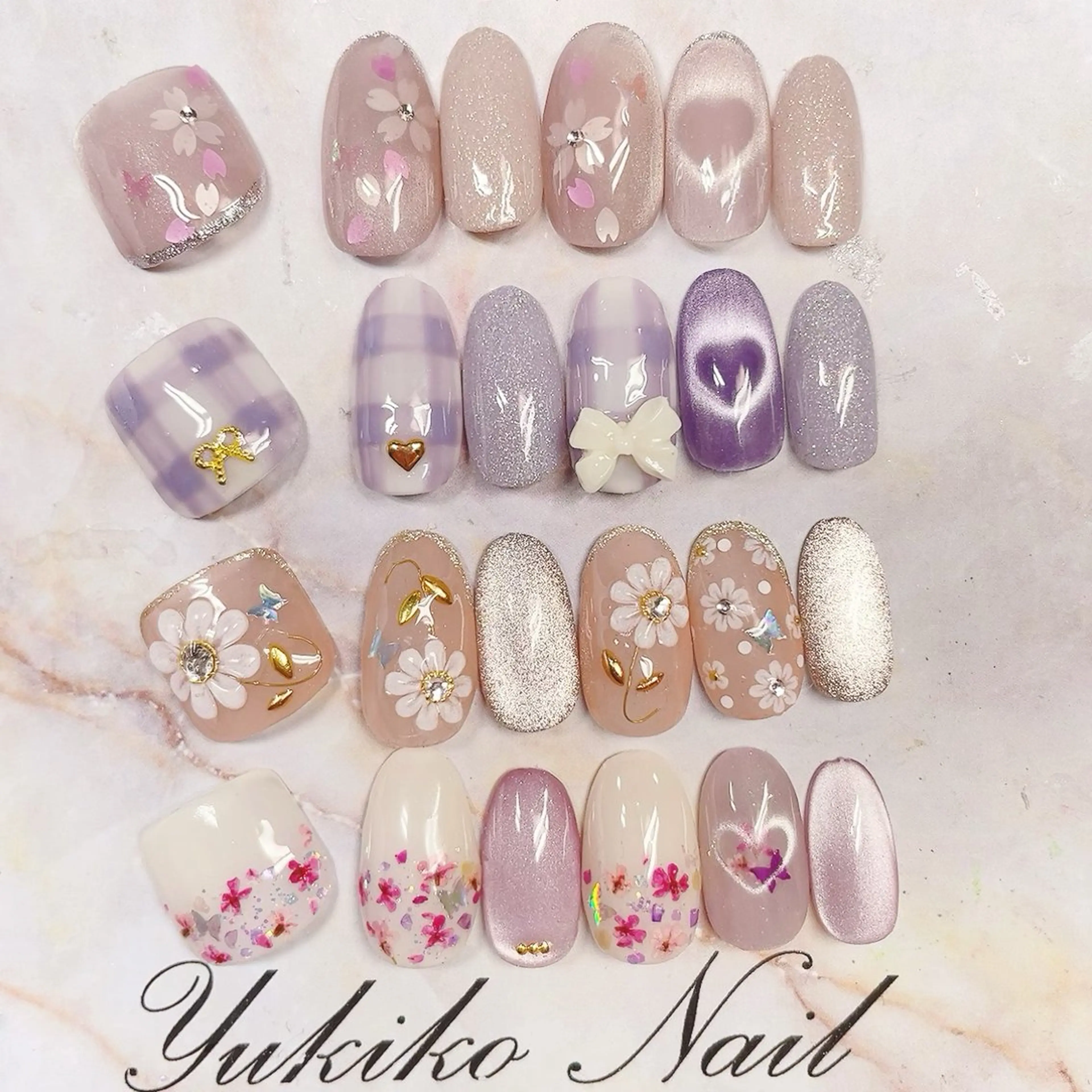 ネイル 春ネイル ハンドネイル ユキコ ネイルのネイルデザイン