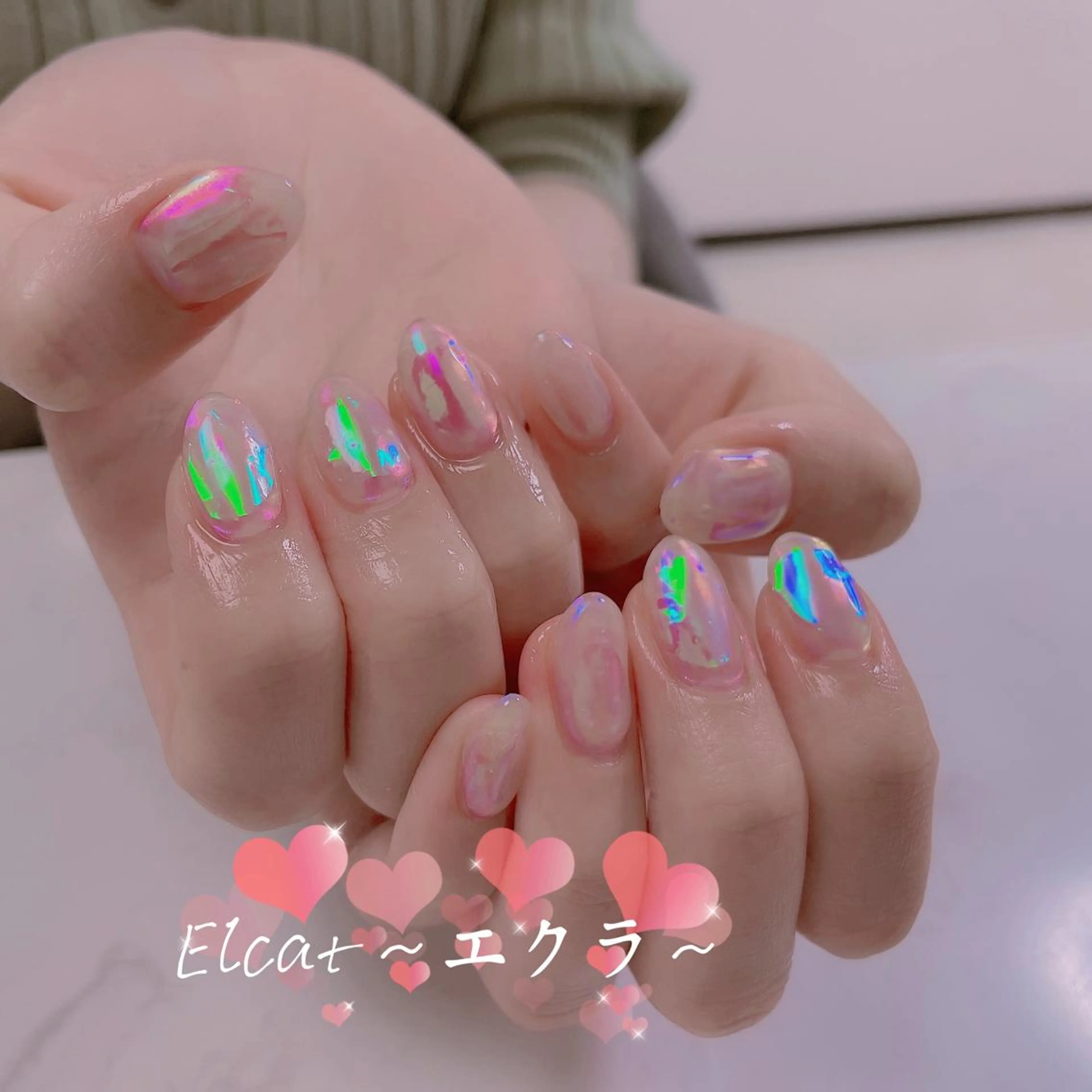 ネイル 氷ネイル・うるうるネイル ネイルサロン エクラ 🌹【スカルプ専門】のネイルデザイン