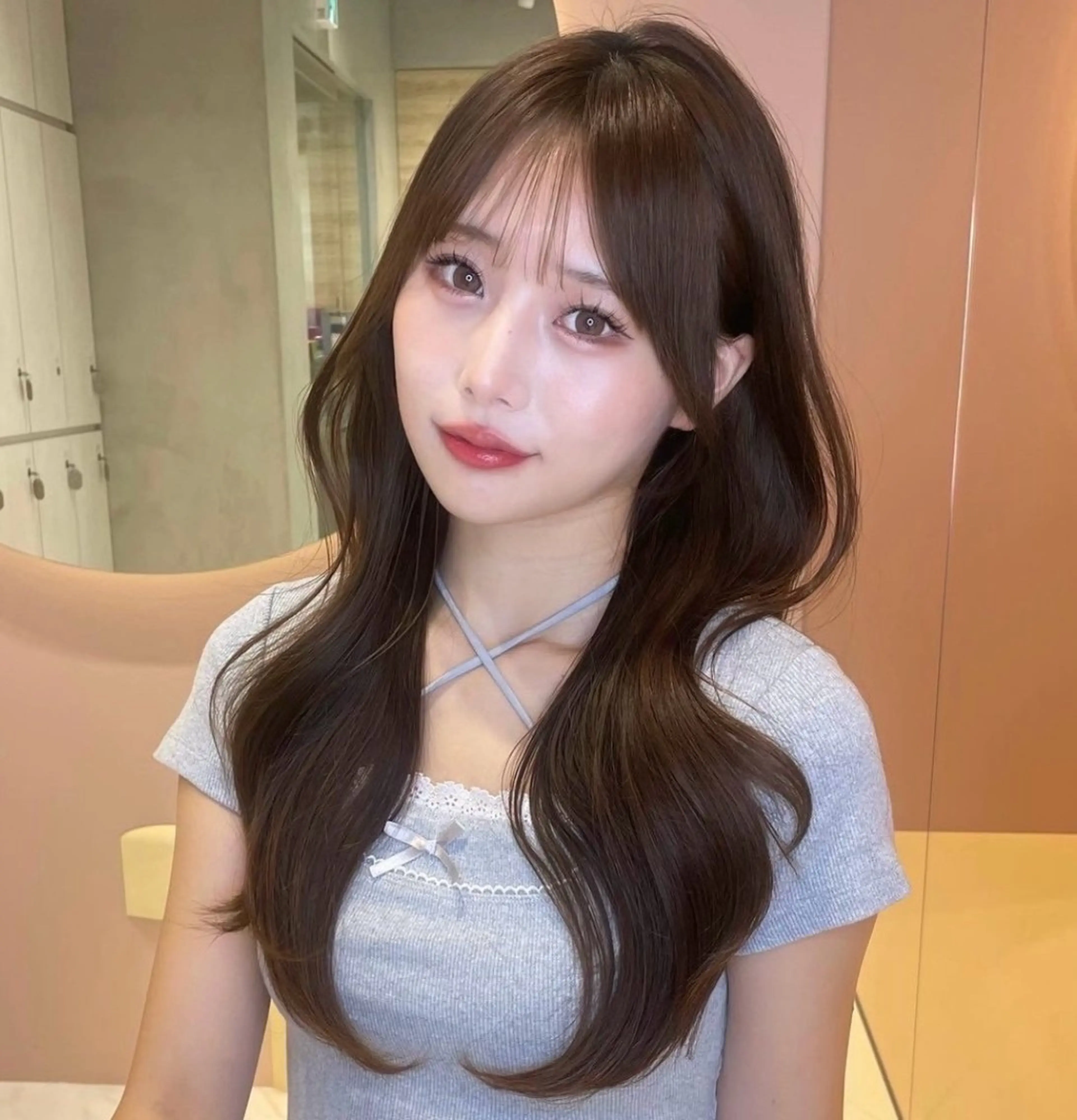 ロング カット ヘアカラー トリートメント 韓国レイヤー ☁️🫧森ハリス誠一のヘアスタイル