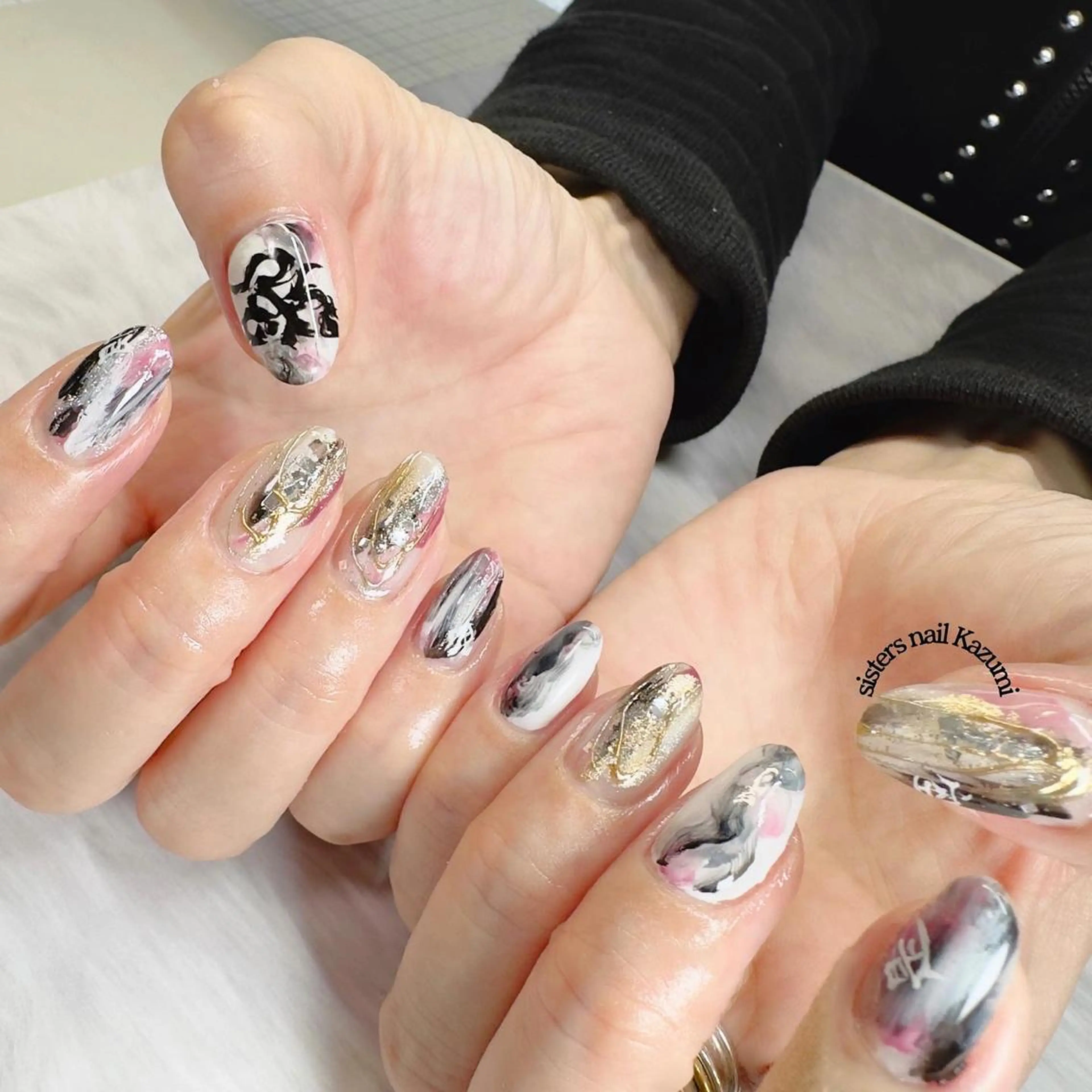 ネイル アートネイル ニュアンスネイル sisters nail.fのネイルデザイン