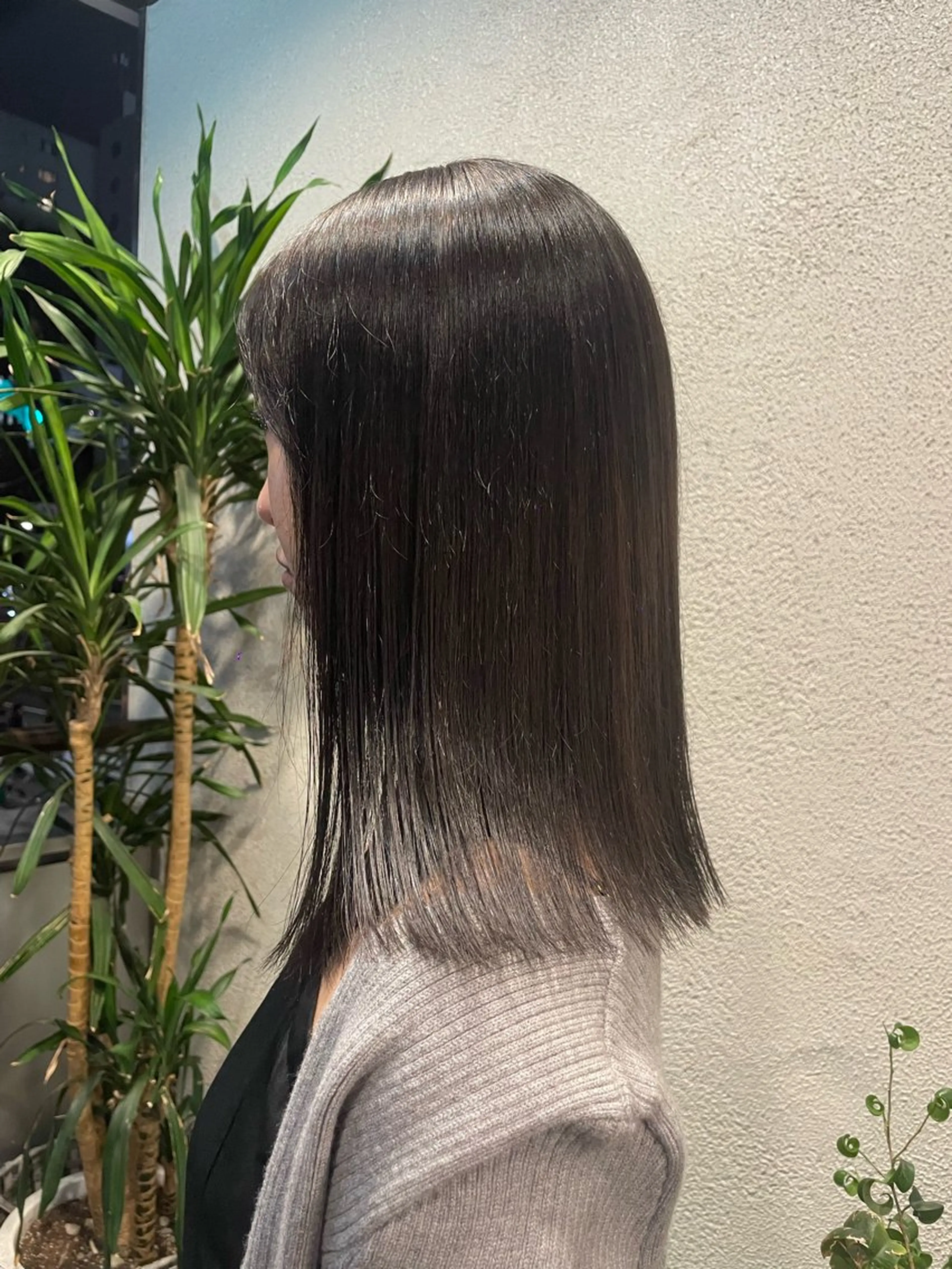 ミディアム カラー グレージュ HARUHI 銀座 美容師౨ৎ⋆˚のヘアスタイル