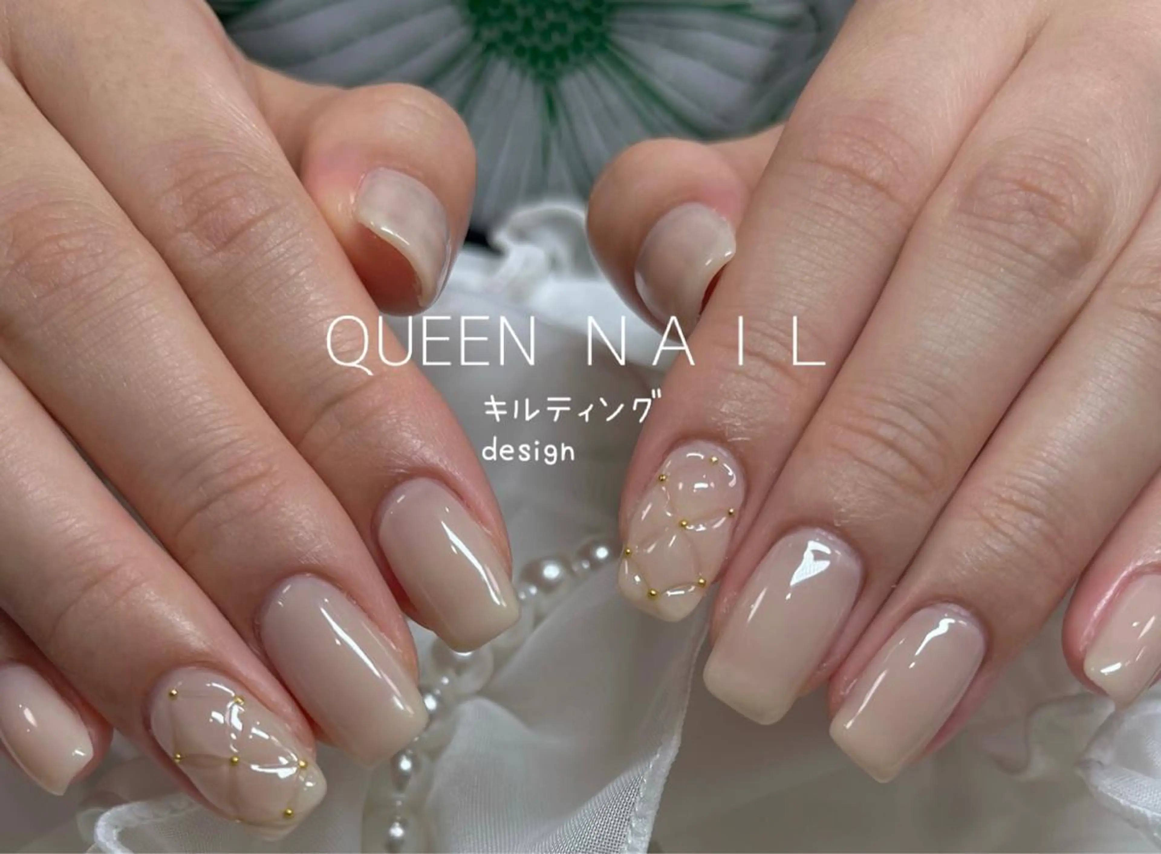 ショート ネイル 韓国風ヘア 韓国ネイル オフィスネイル シンプルネイル QUEENＮA IＬ JR寺田町1分のネイルデザイン