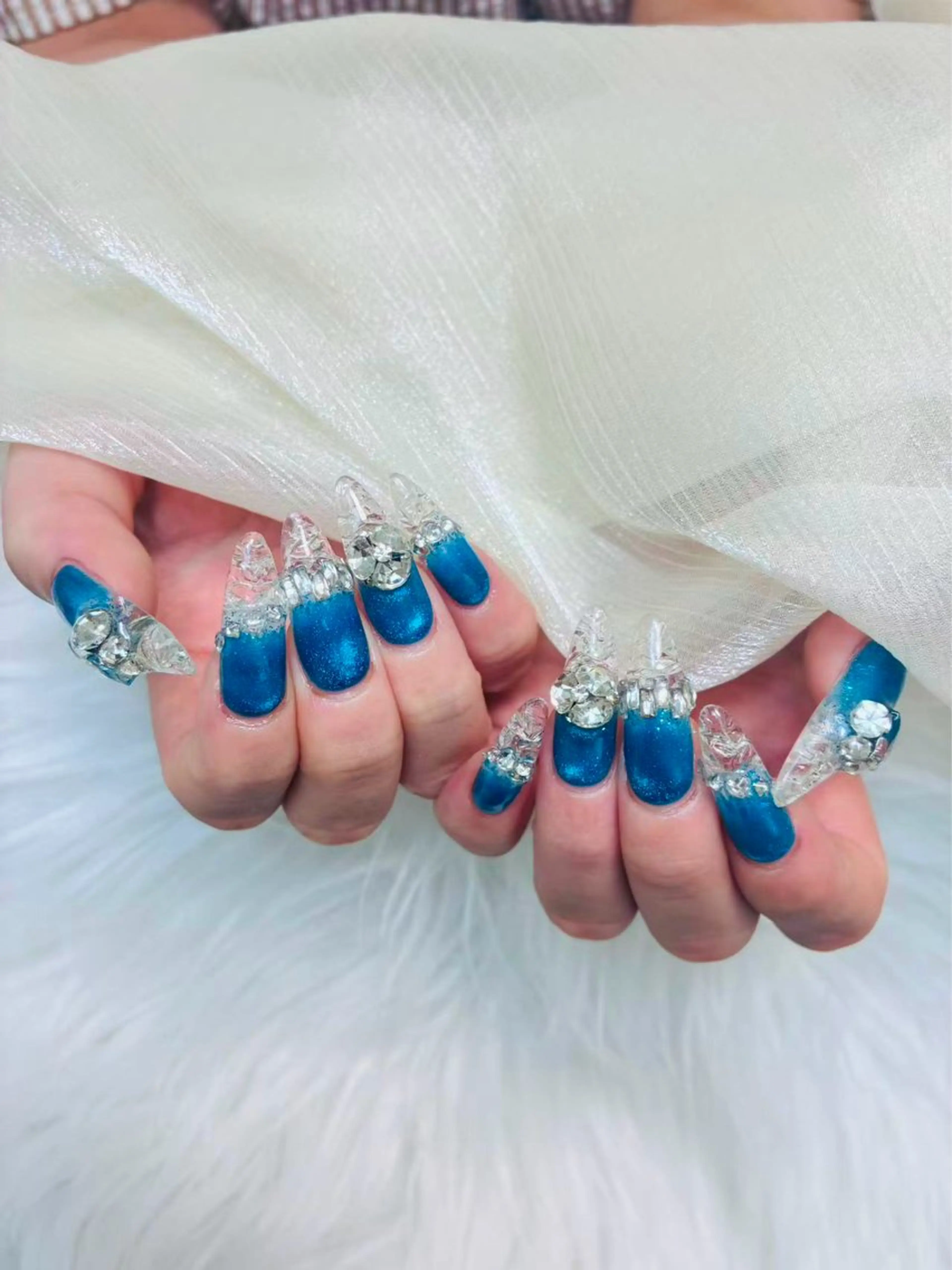 ネイル アニマル柄 チークネイル フラッシュネイル フラワーネイル フットネイル ハンドネイル B·U Nail大宮 長さだし専門店のネイルデザイン