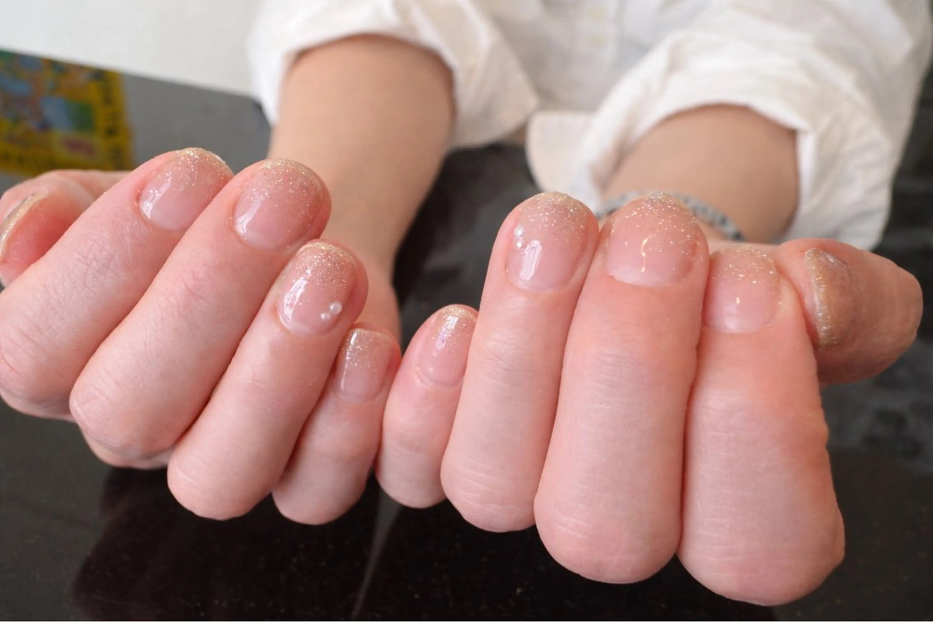 ネイル グラデーション ラメ(グリッター) ラメグラデーション メンズネイル シンプルネイル SAWADA EMIのネイルデザイン